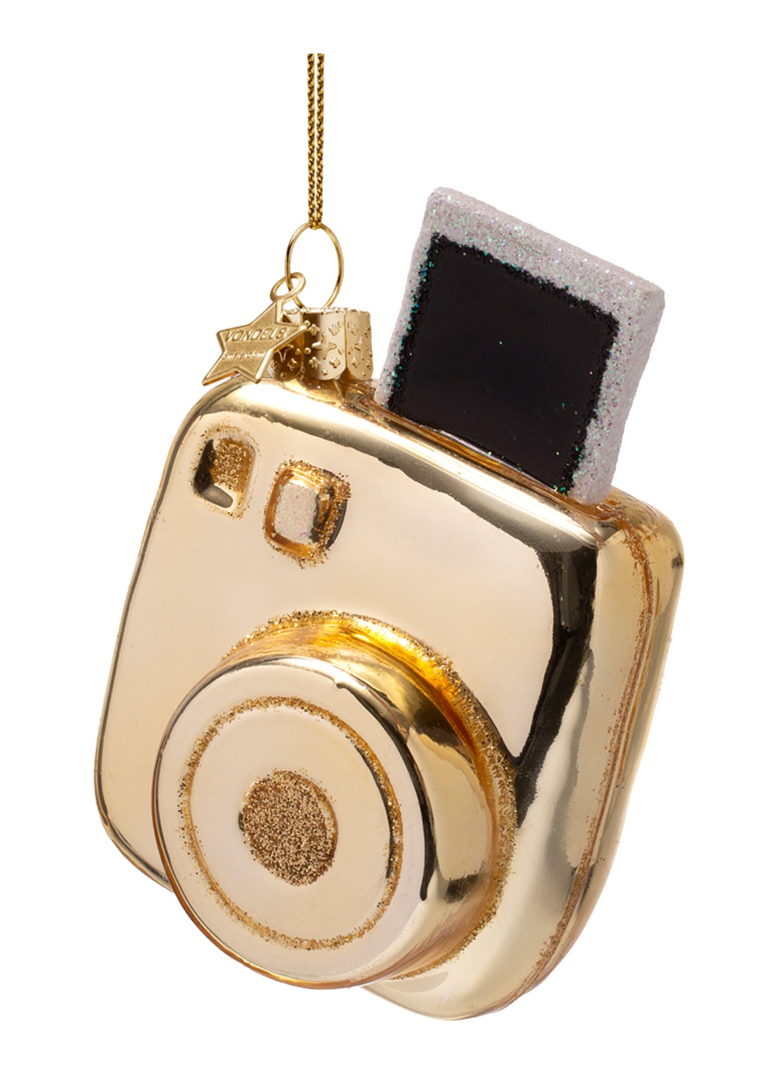 Vondels  Instant fotocamera kersthanger 9,5 cm - detail 2 goud