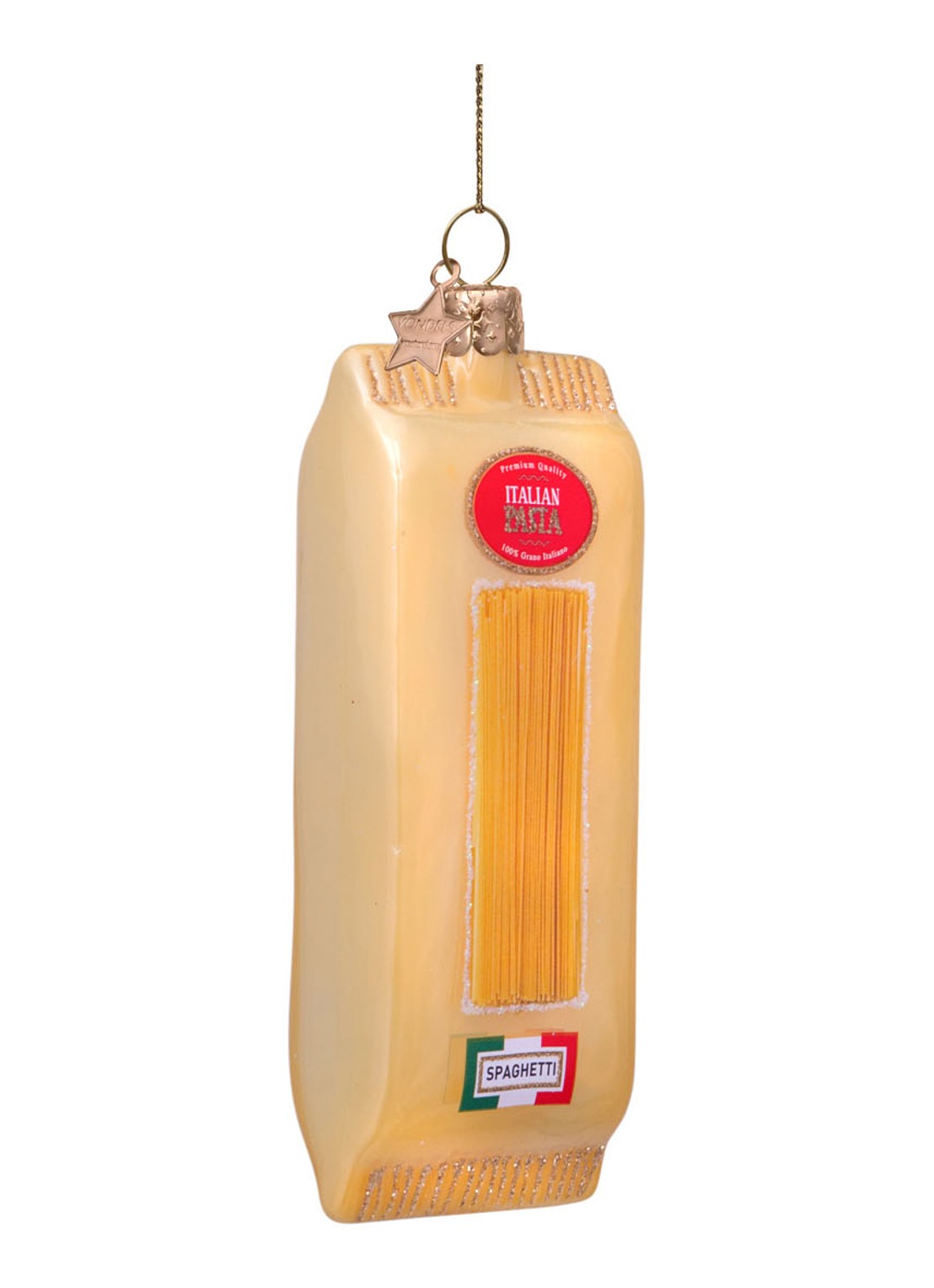 Vondels Italiaanse Spaghetti kersthanger 11 cm - detail 2 multicolor