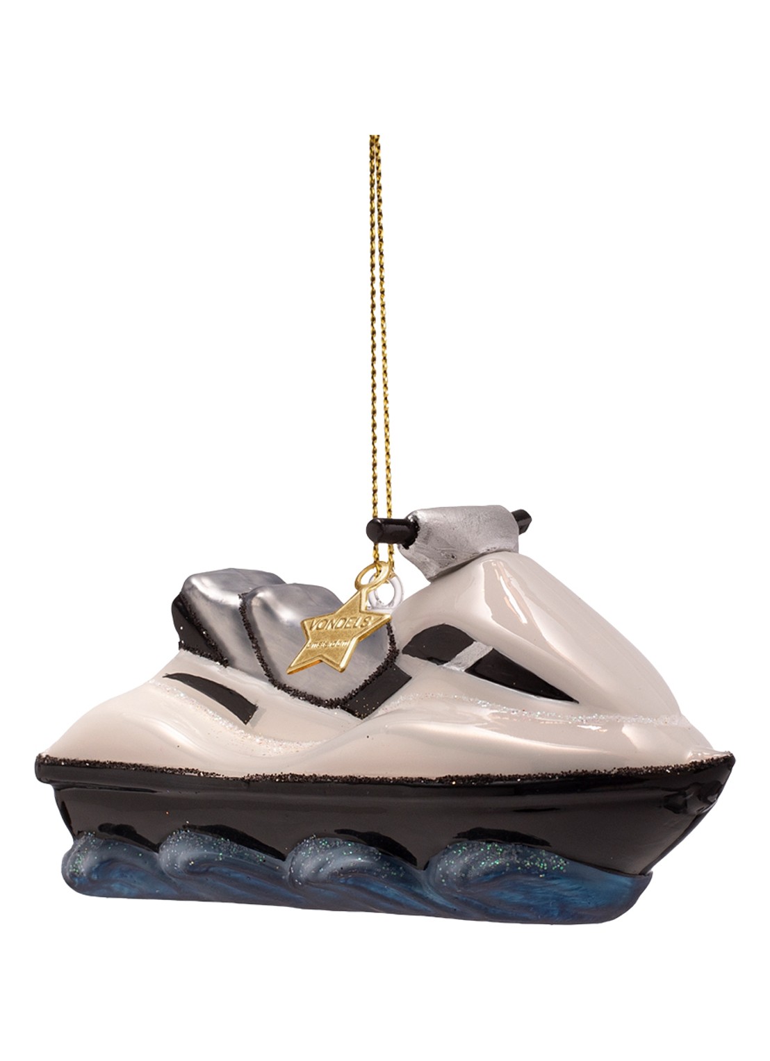 Vondels Jetski kersthanger 5,5 cm - detail 3 wit