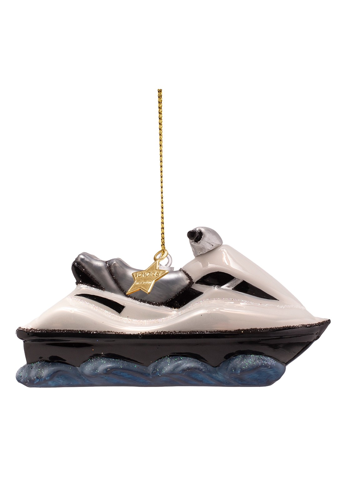 Vondels Jetski kersthanger 5,5 cm - voorkant wit