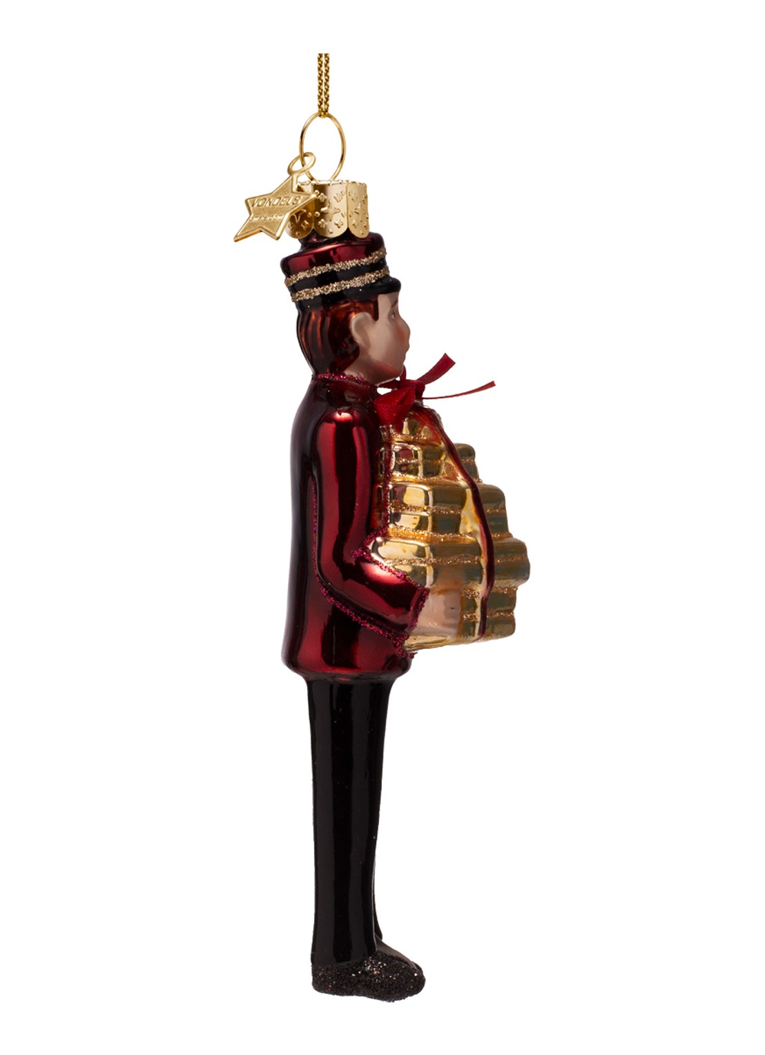 Vondels Jongen met Cadeautjes 13,5 cm - voorkant 4 goud