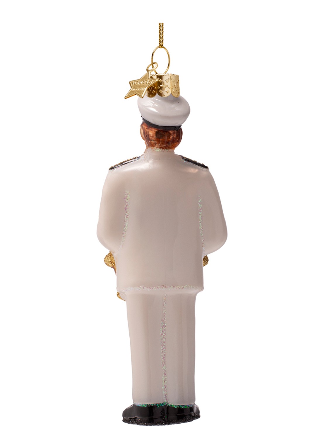 Vondels Kapitein kersthanger 13,5 cm - achterkant wit