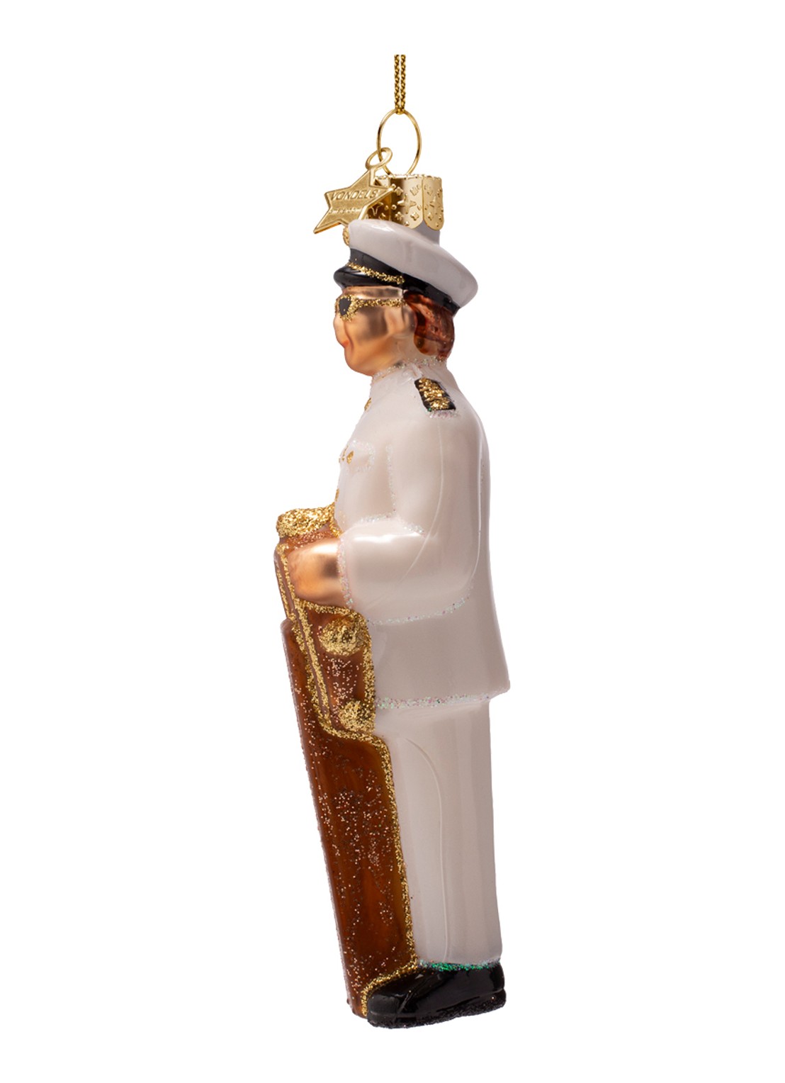 Vondels Kapitein kersthanger 13,5 cm - detail 2 wit