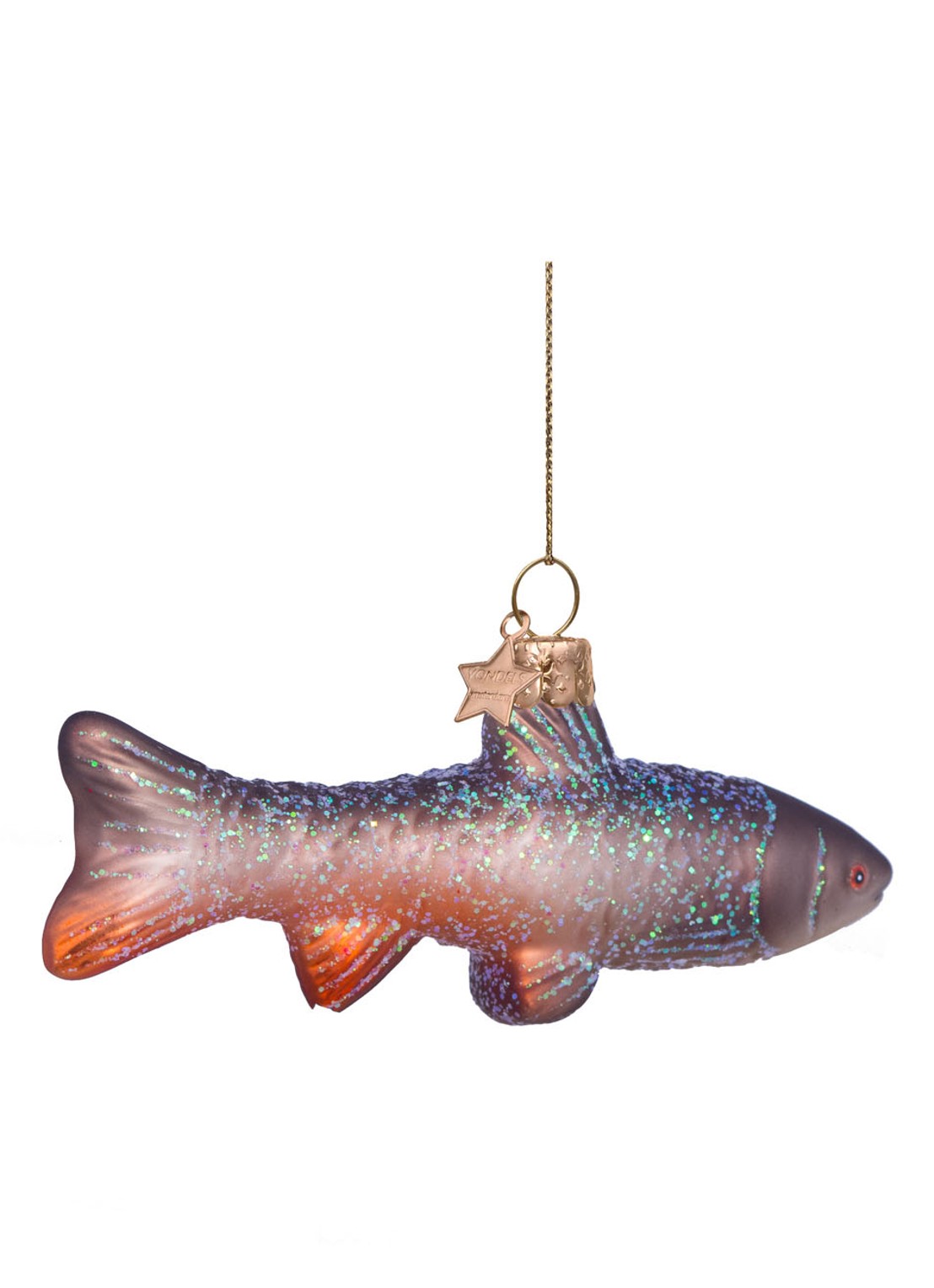Vondels Karper kersthanger 4,5 cm - detail 4 grijs