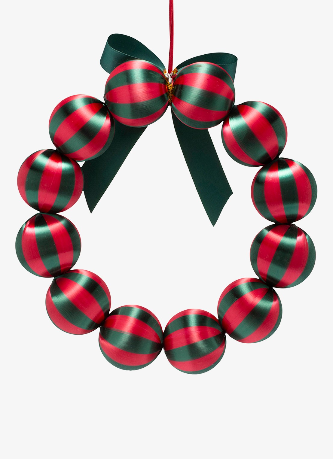 Vondels Kerstkrans 26,5 cm - voorkant 2 donkergroen