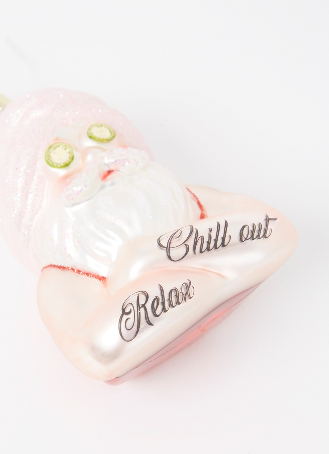 Vondels Kerstman met beauty handdoek 9 cm - detail roze