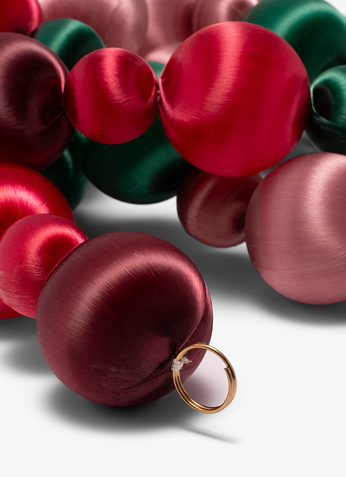 Vondels Kerstslinger 180 cm - voorkant 2 rood