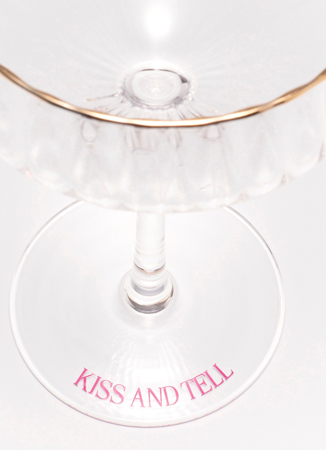 Vondels Kiss and Tell cocktailglas - voorkant transparant