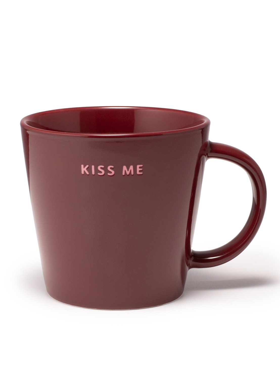 Vondels Kiss Me mok 50 cl - voorkant bruin