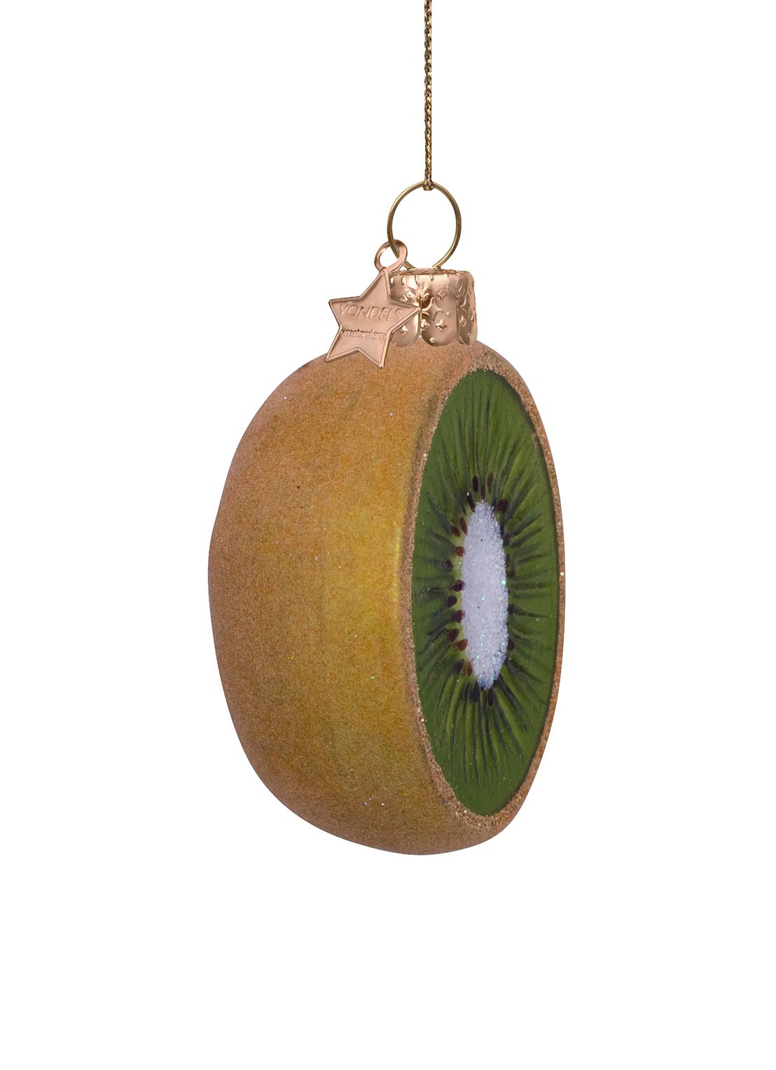 Vondels Kiwi kersthanger 7,5 cm - detail 3 groen
