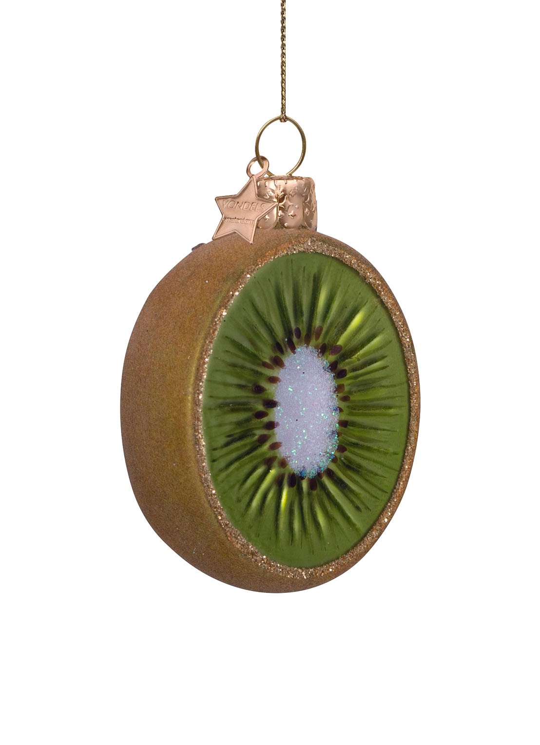 Vondels Kiwi kersthanger 7,5 cm - voorkant 4 groen