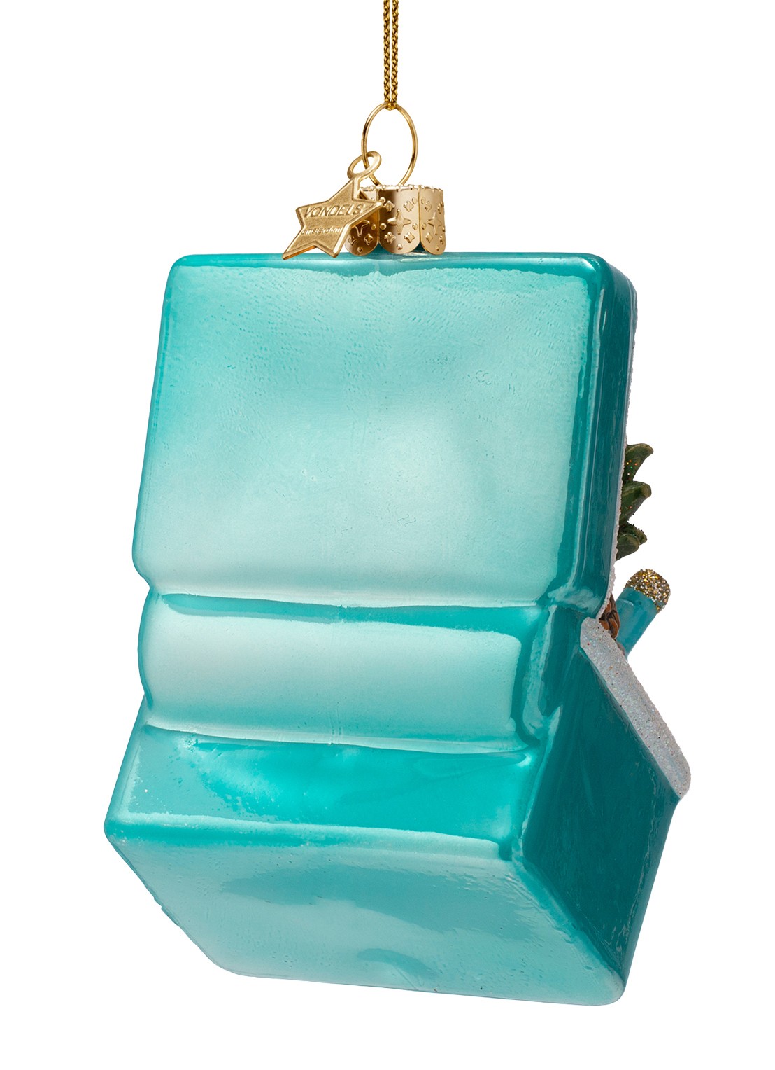 Vondels Koelbox kersthanger 11 cm - detail blauw