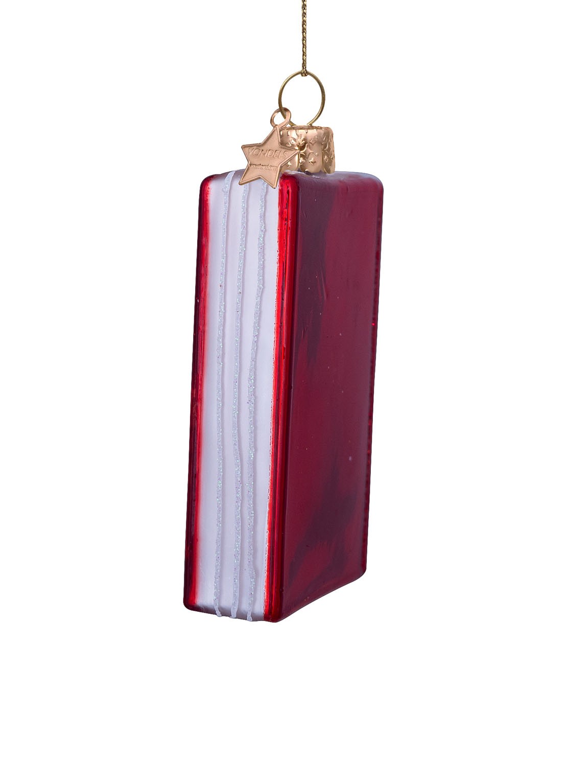 Vondels Kookboek kersthanger 9 cm - detail 4 rood