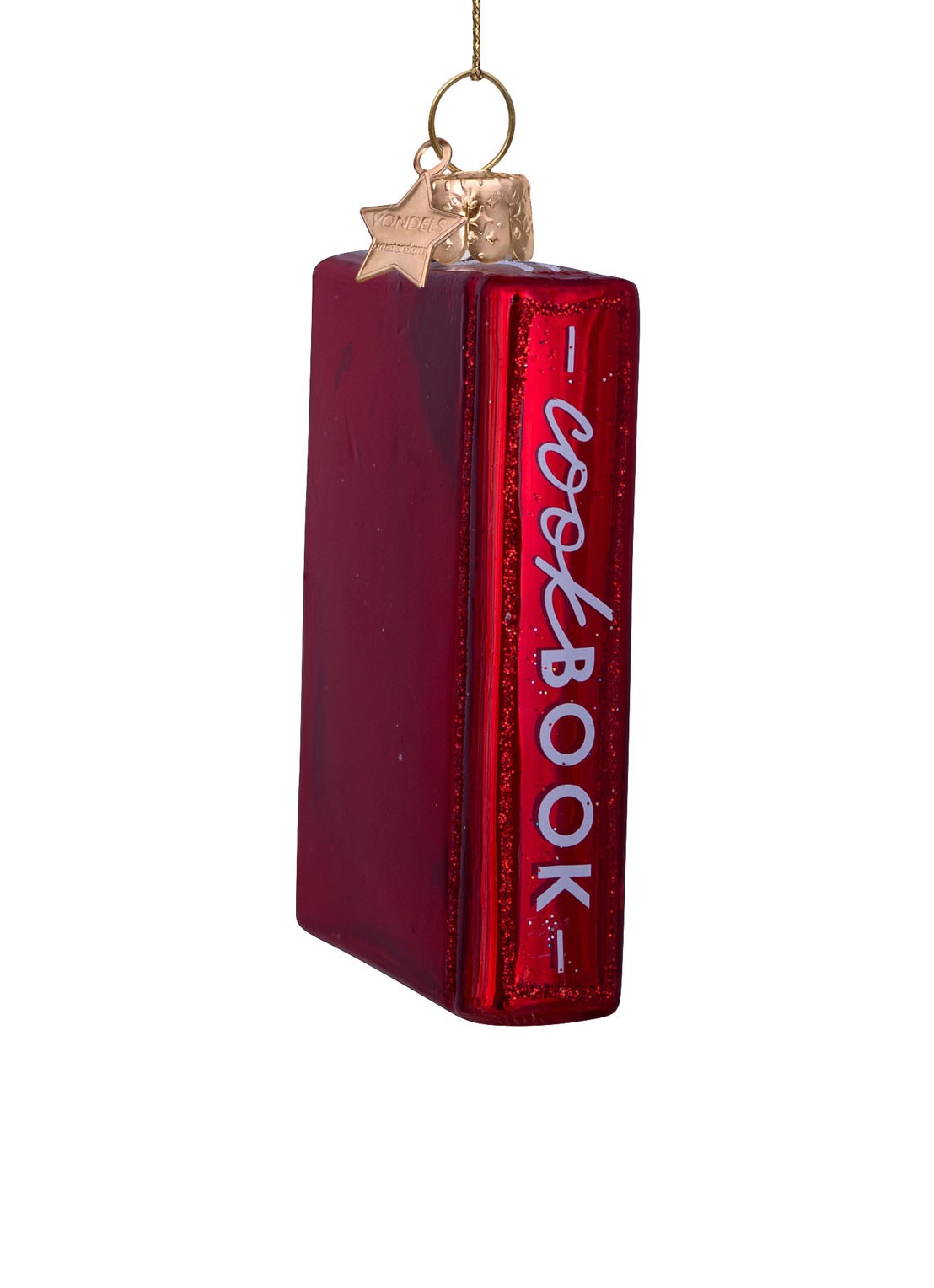 Vondels Kookboek kersthanger 9 cm - detail 5 rood