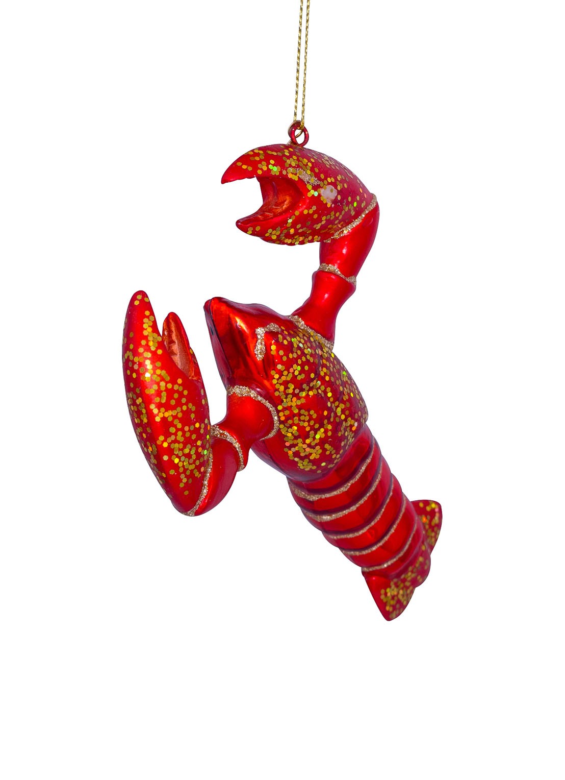Vondels Kreeft kersthanger 13,5 cm - detail 2 rood
