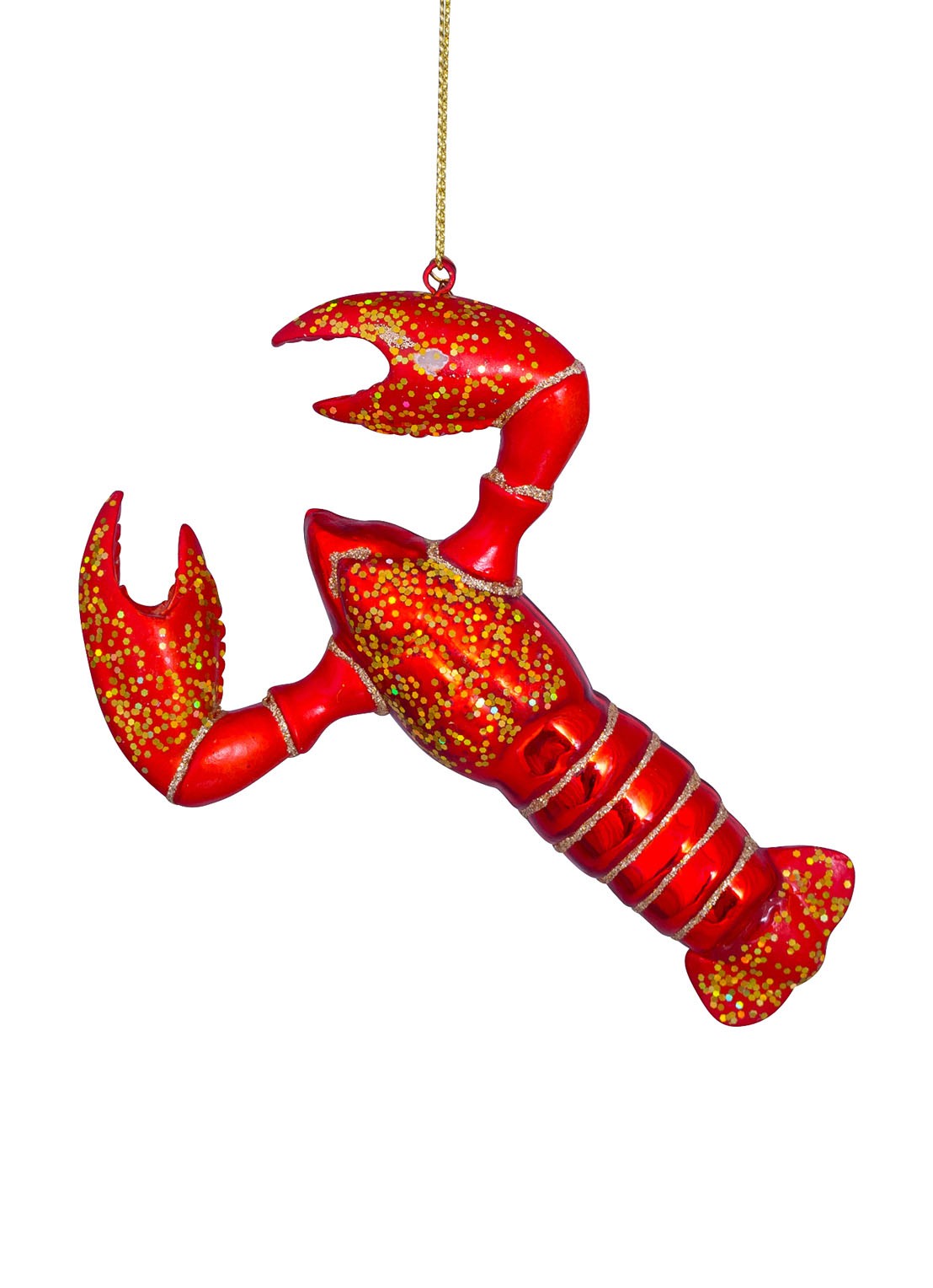 Vondels Kreeft kersthanger 13,5 cm - detail 3 rood