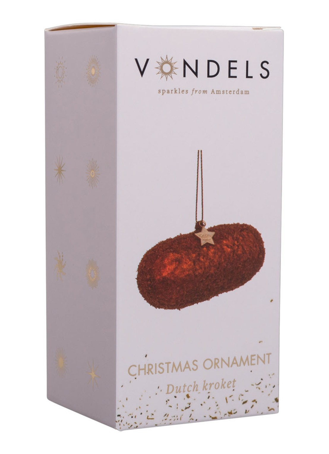 Vondels Kroket kersthanger 4,5 cm - detail 2 bruin