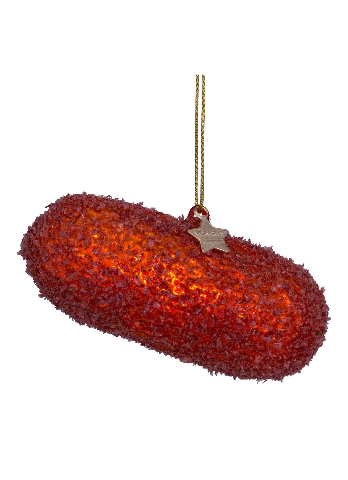 Vondels Kroket kersthanger 4,5 cm - voorkant bruin