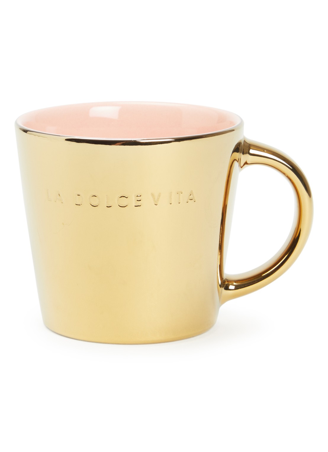 Vondels La Dolce Vita capuccino kopje 25 cl - voorkant goud