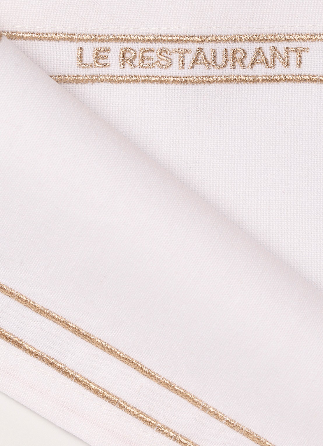 Vondels Le Restaurant placemat 42 x 32 cm set van 2 - voorkant 3 wit