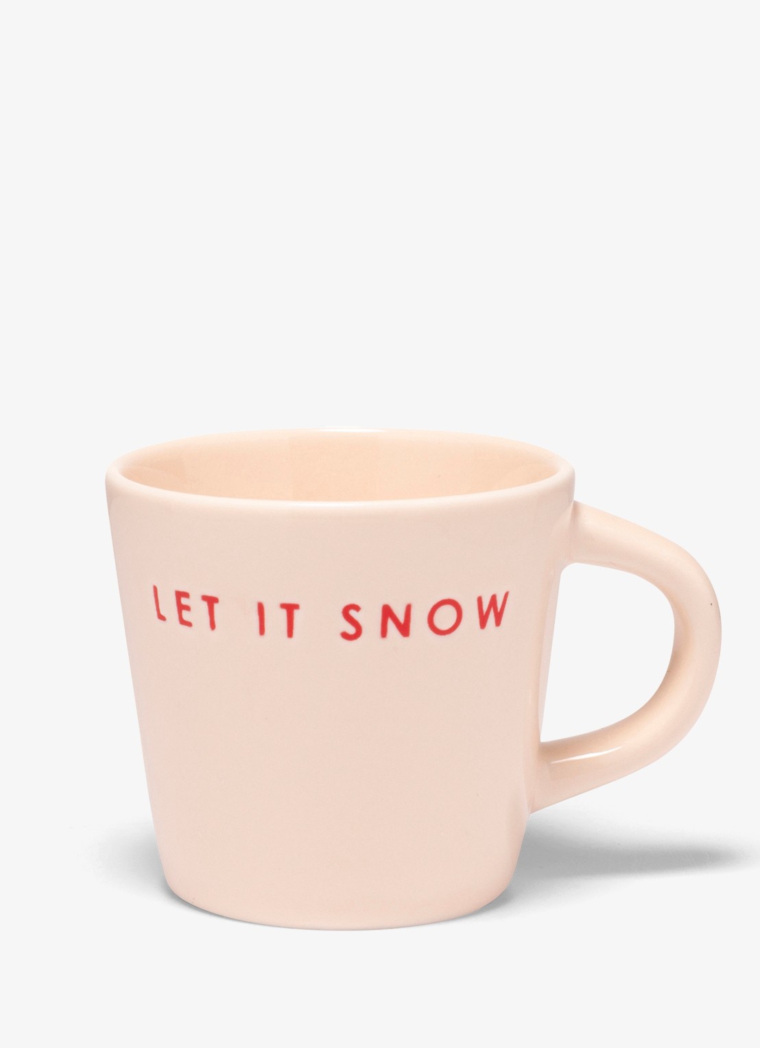 Vondels Let It Snow espressokopje 8 cl - voorkant lichtroze