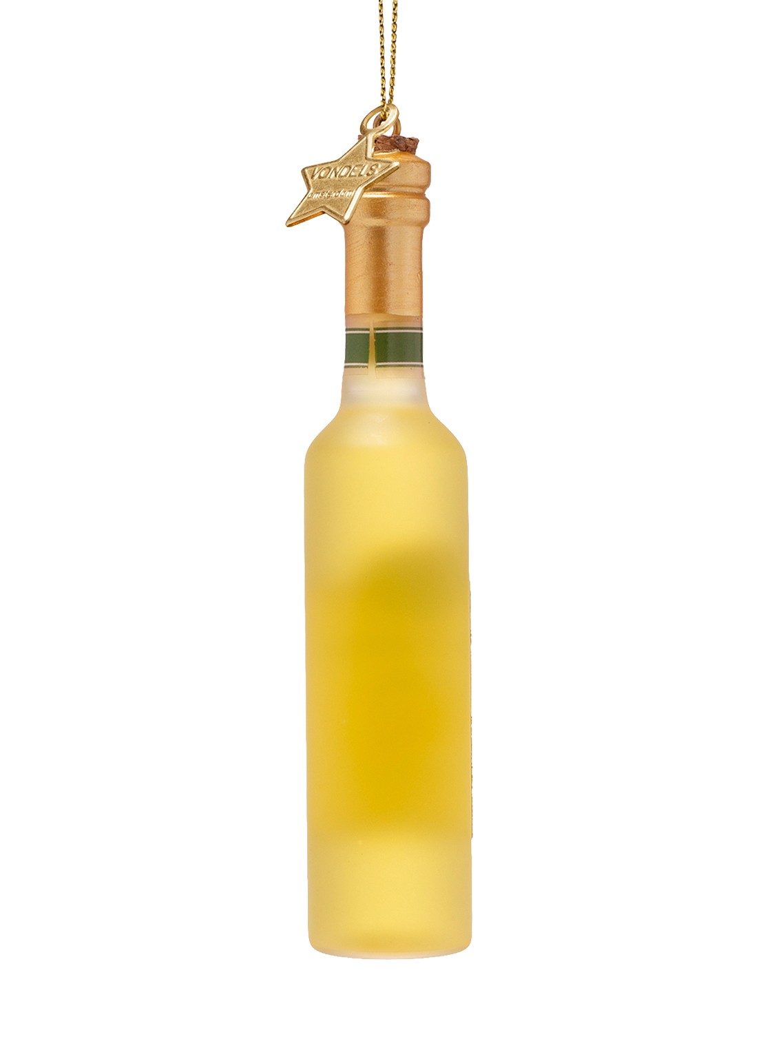 Vondels Limoncello fles kersthanger 13 cm - detail 4 goud