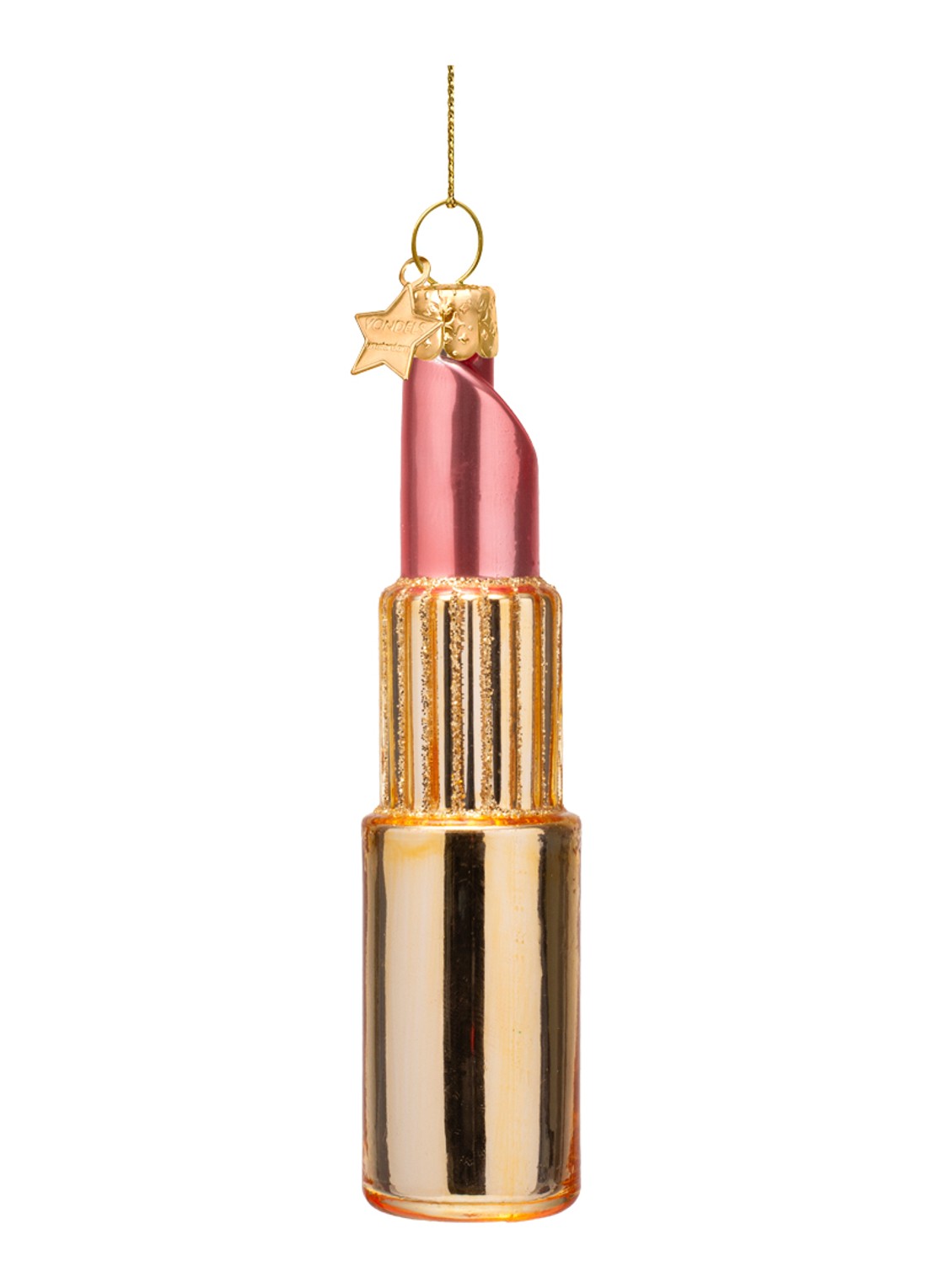 Vondels Lipstick kersthanger 11 cm - detail 3 goud