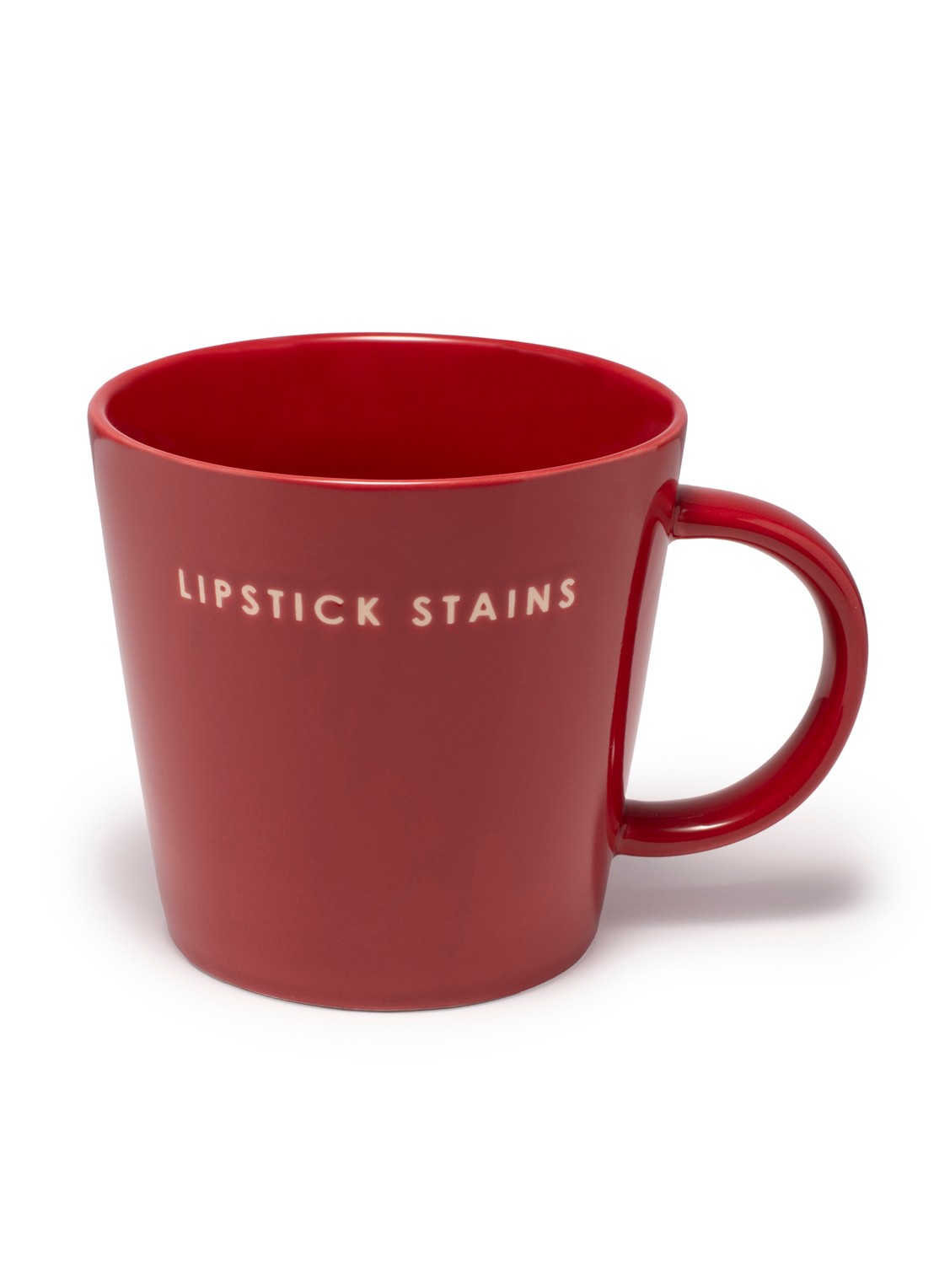 Vondels Lipstick Stains mok 35 cl - voorkant rood