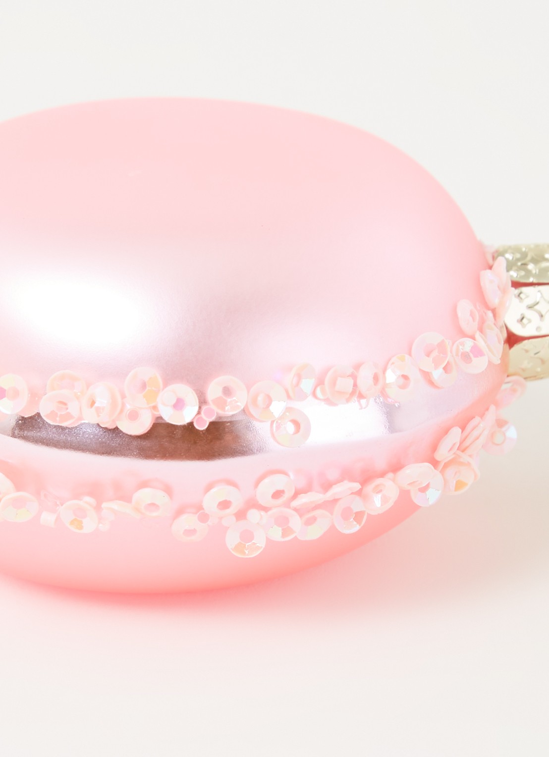 Vondels Macaron kersthanger 7 cm - detail 3 roze