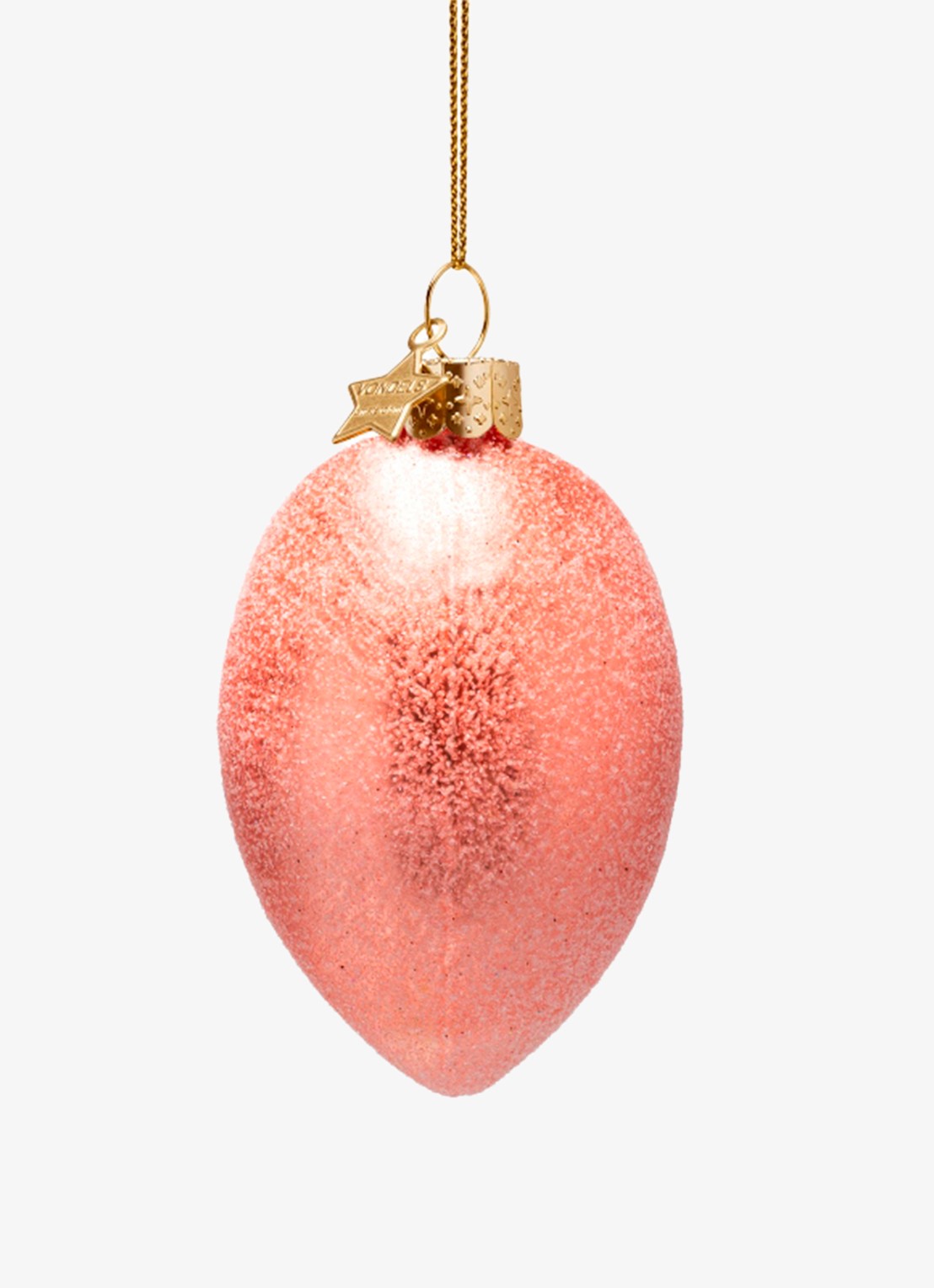 Vondels Make-up Spons kersthanger 4 cm - achterkant 2 roze