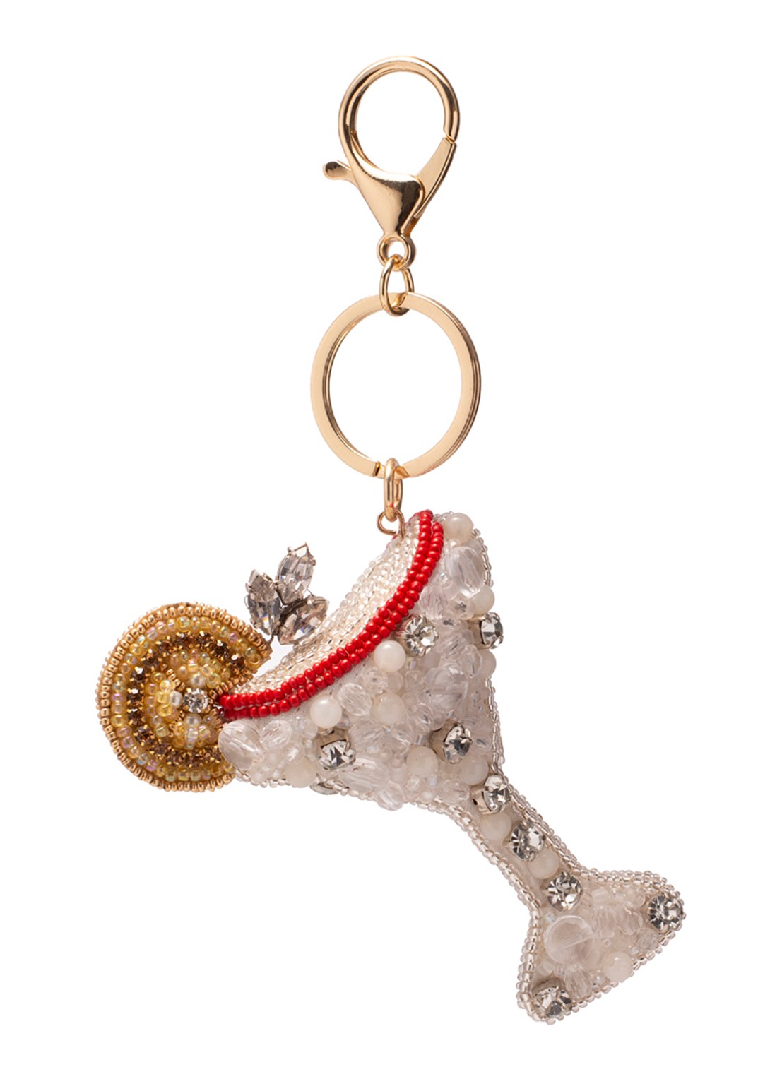 Vondels Martini Glass sleutelhanger - achterkant wit