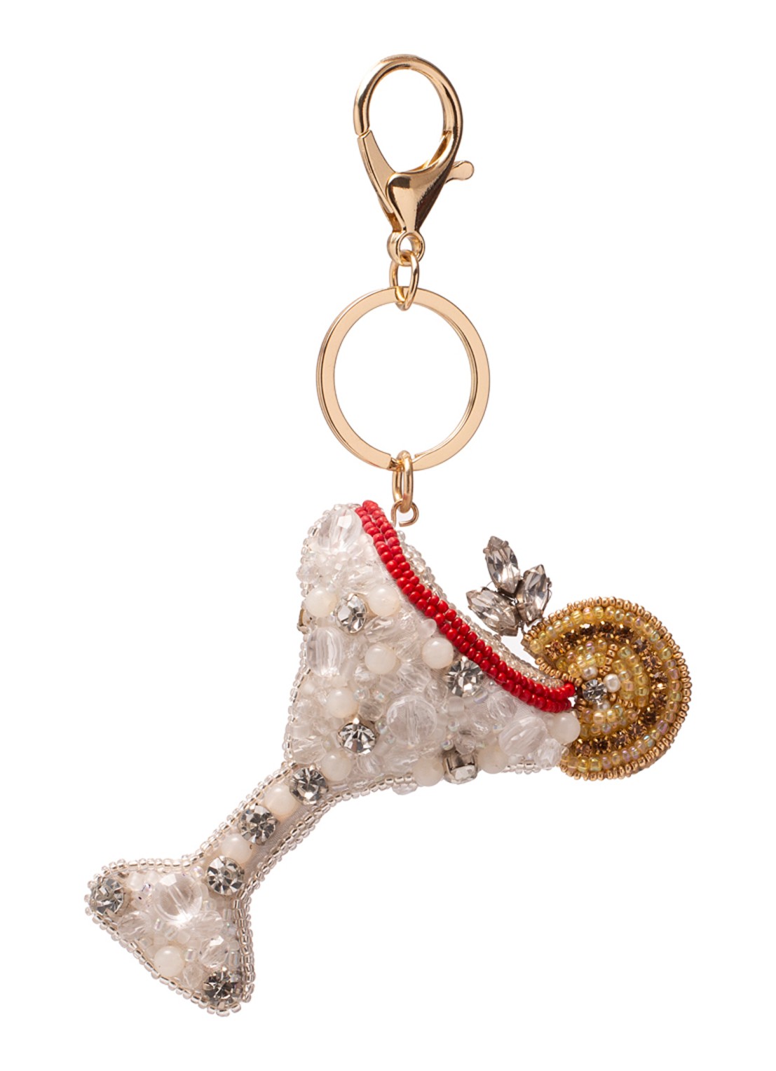 Vondels Martini Glass sleutelhanger - voorkant 2 wit