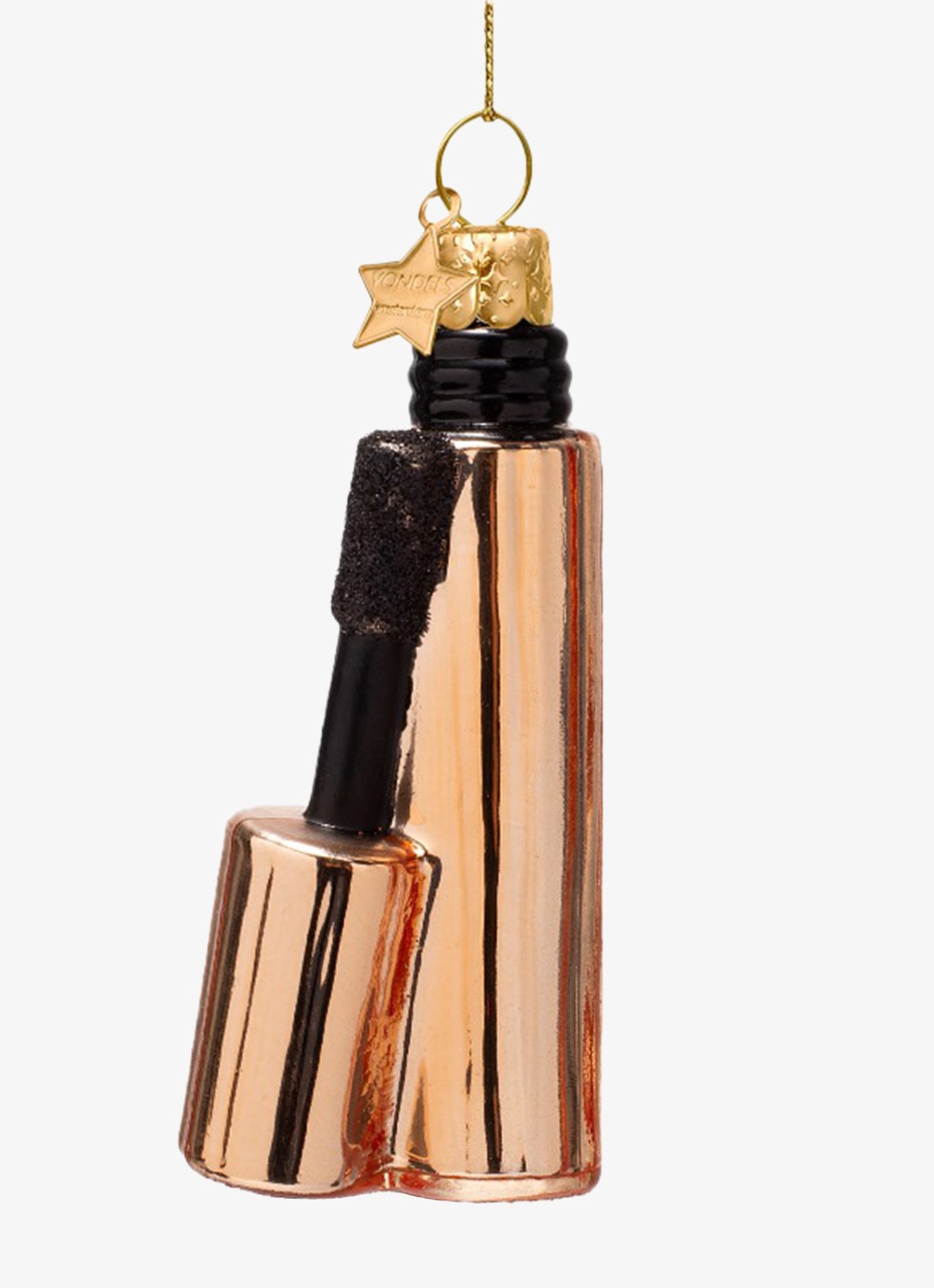 Vondels Mascara kersthanger 9 cm - achterkant 2 goud
