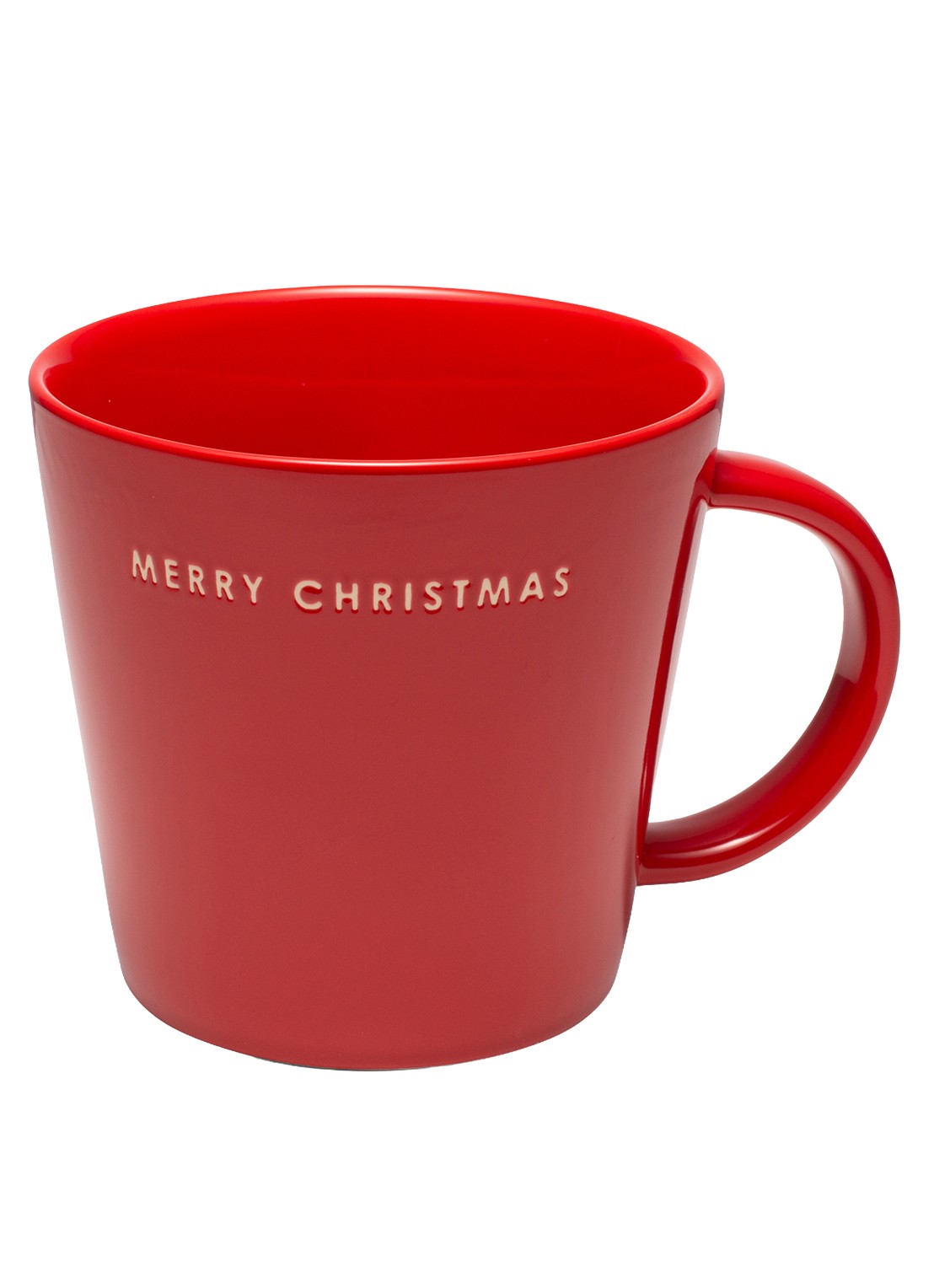 Vondels Merry Christmas kerstmok 500 ml - voorkant rood