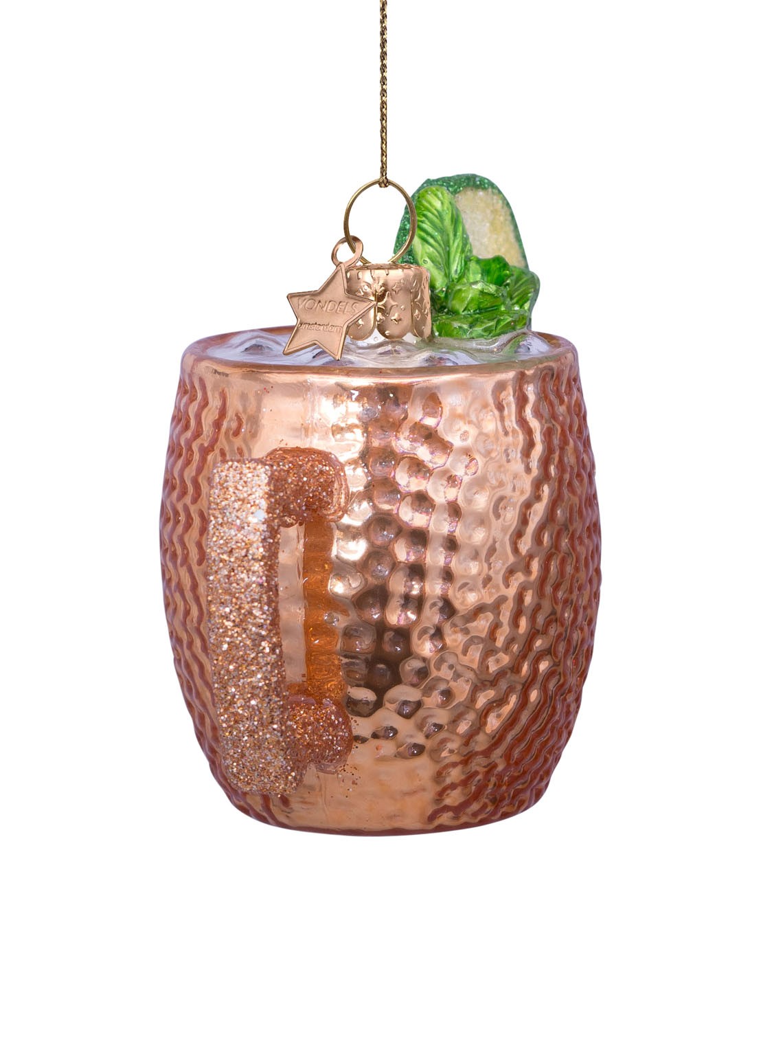Vondels Moscow Mule kersthanger 7,5 cm - detail 2 bruin