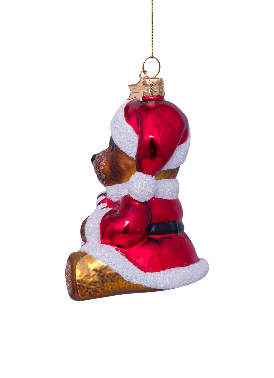 Vondels multi bear w/christmas dress H9.5cm - detail 3 multicolor