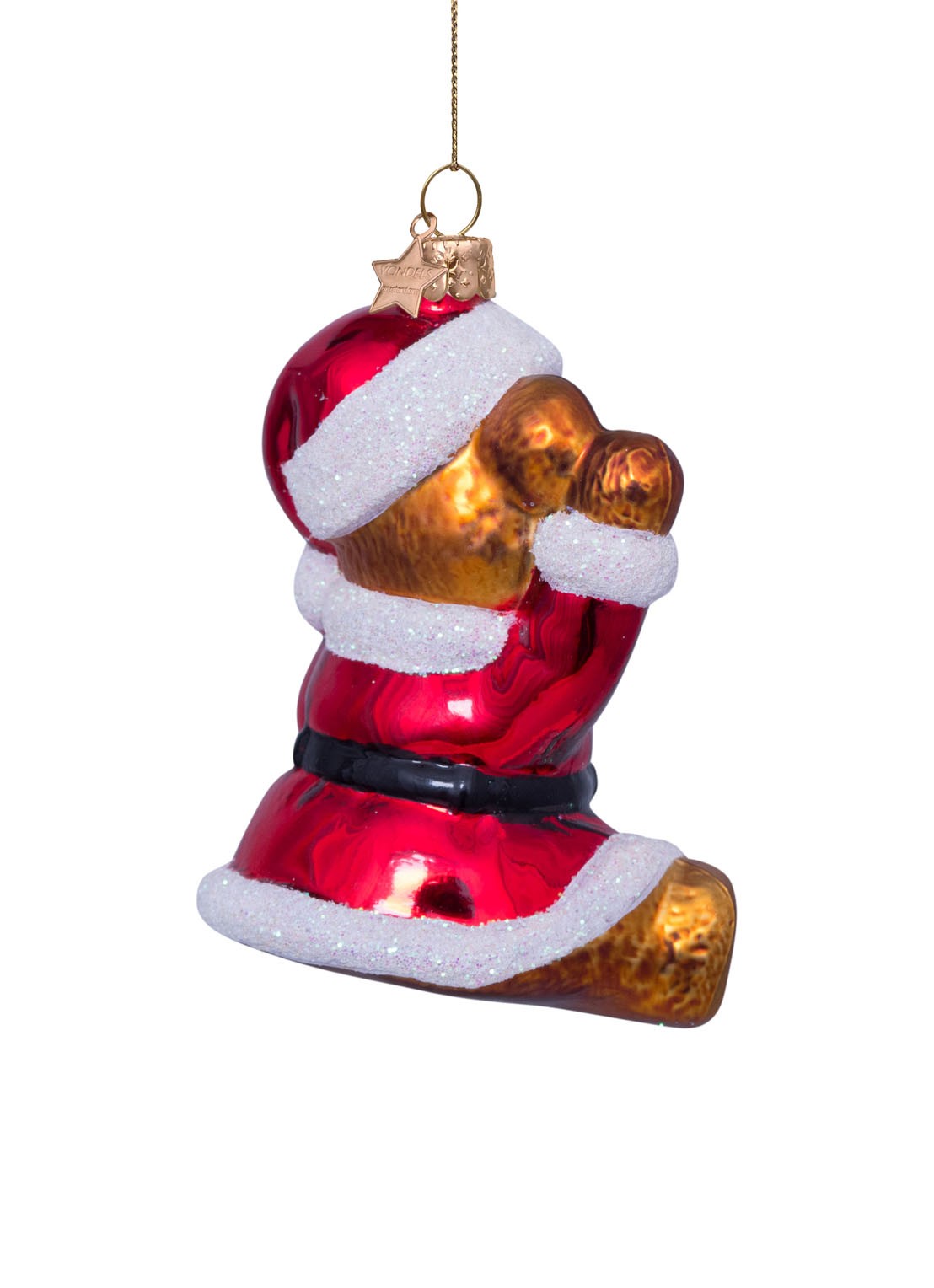 Vondels multi bear w/christmas dress H9.5cm - detail 4 multicolor