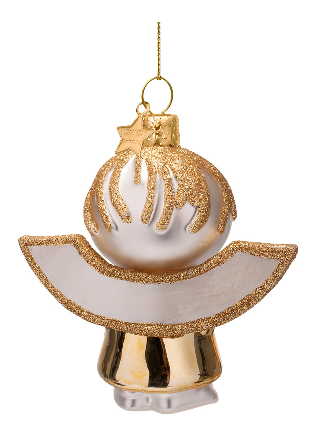 Vondels Nijntje/Miffy engel 9 cm - achterkant 2 goud