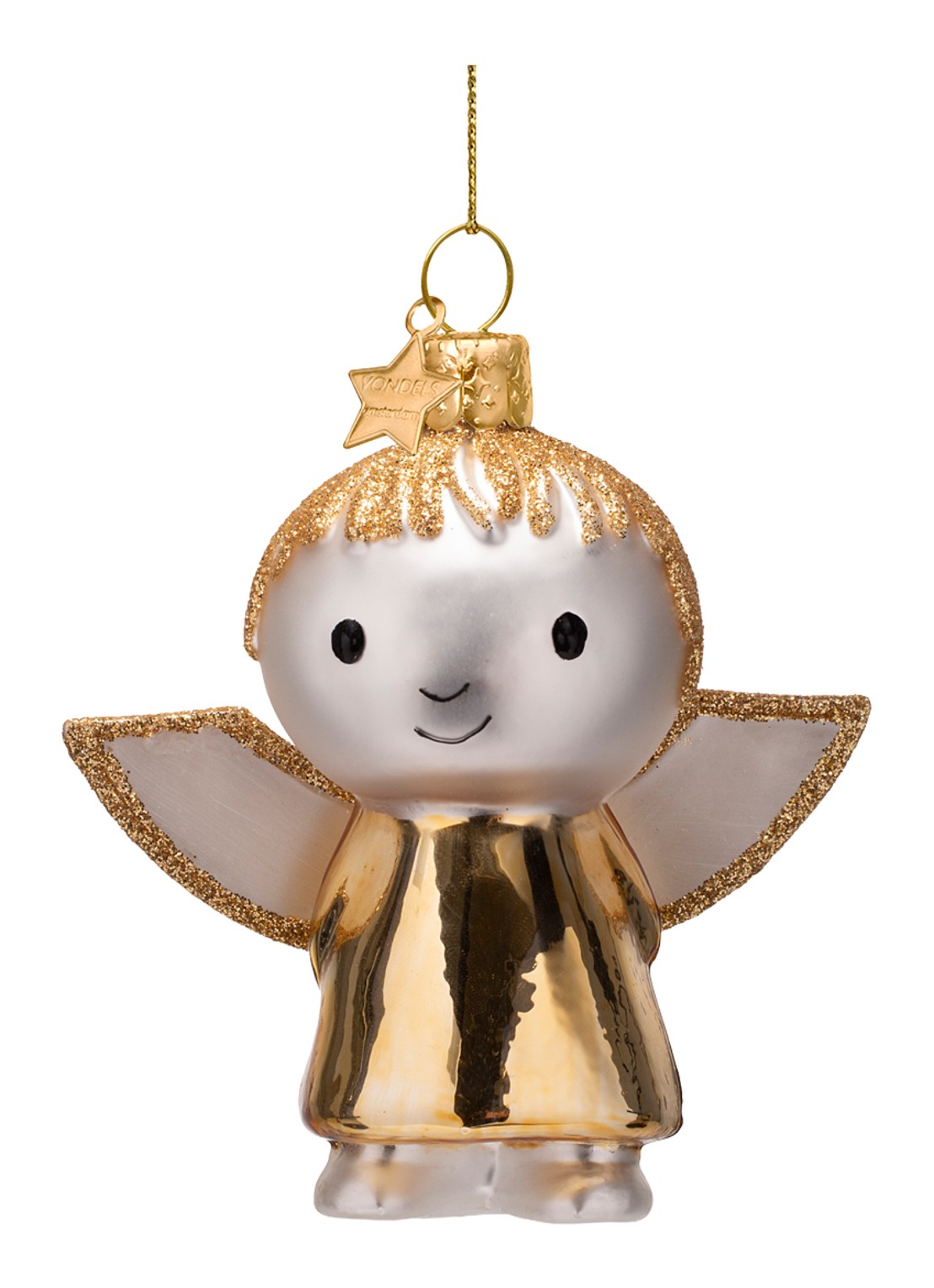 Vondels Nijntje/Miffy engel 9 cm - voorkant goud