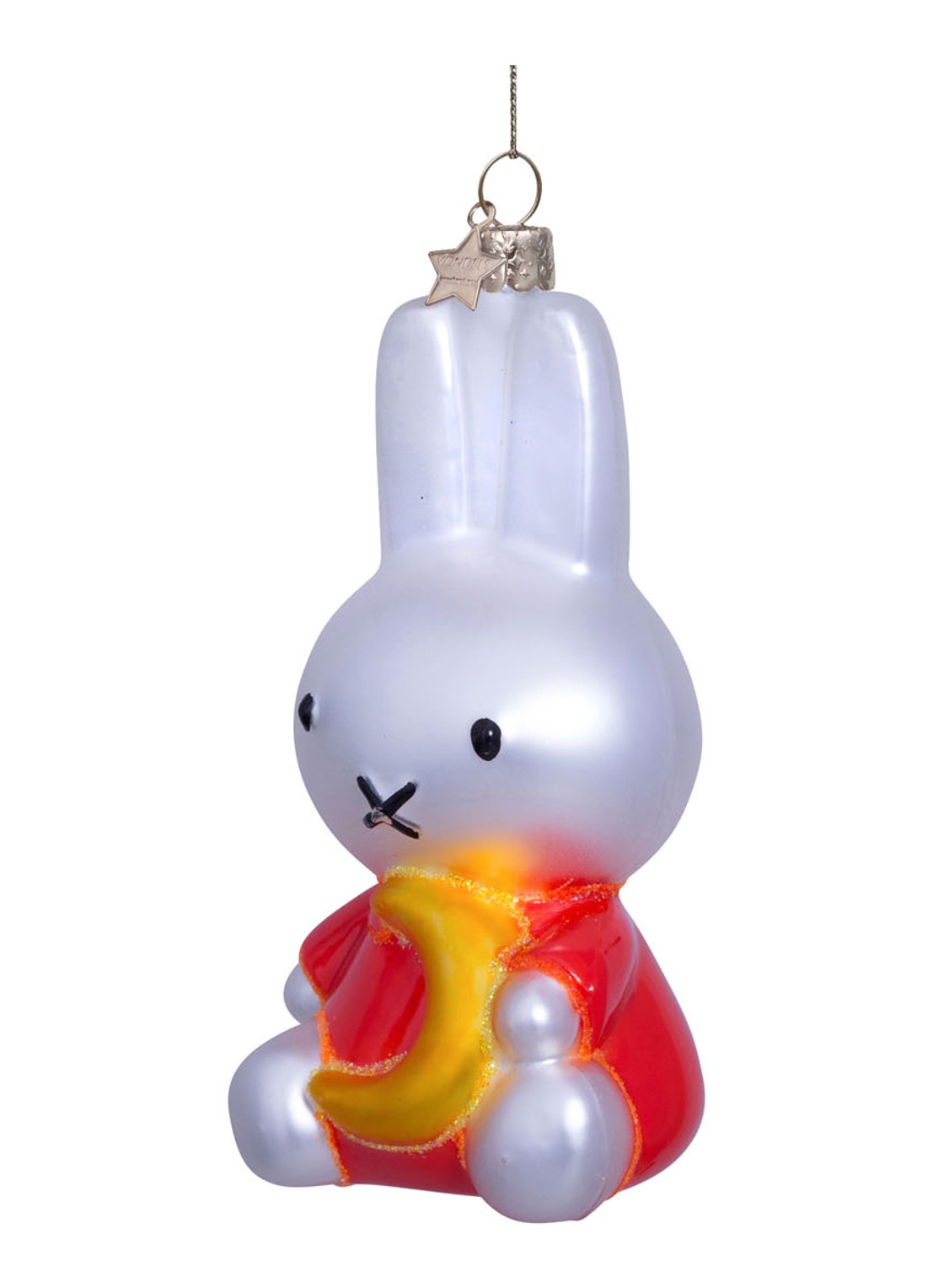 Vondels Nijntje/Miffy met Maan kersthanger 10,5 cm - detail multicolor