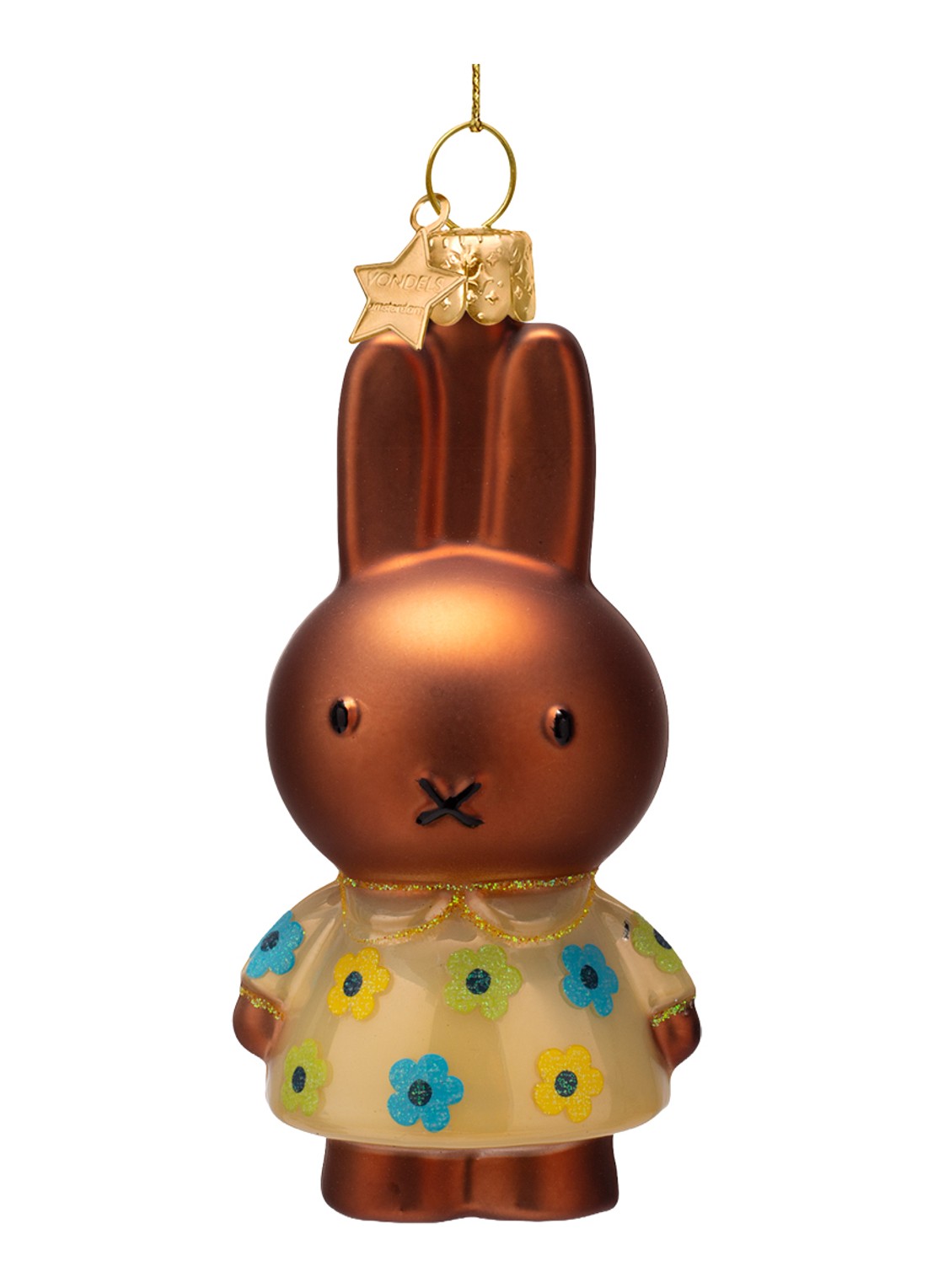 Vondels Nijntje/Miffy Nina 11 cm - voorkant 2 bruin