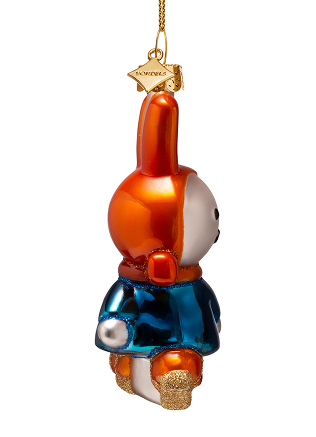 Vondels Nijntje op Schaatsen kersthanger 11 cm - achterkant 4 blauw