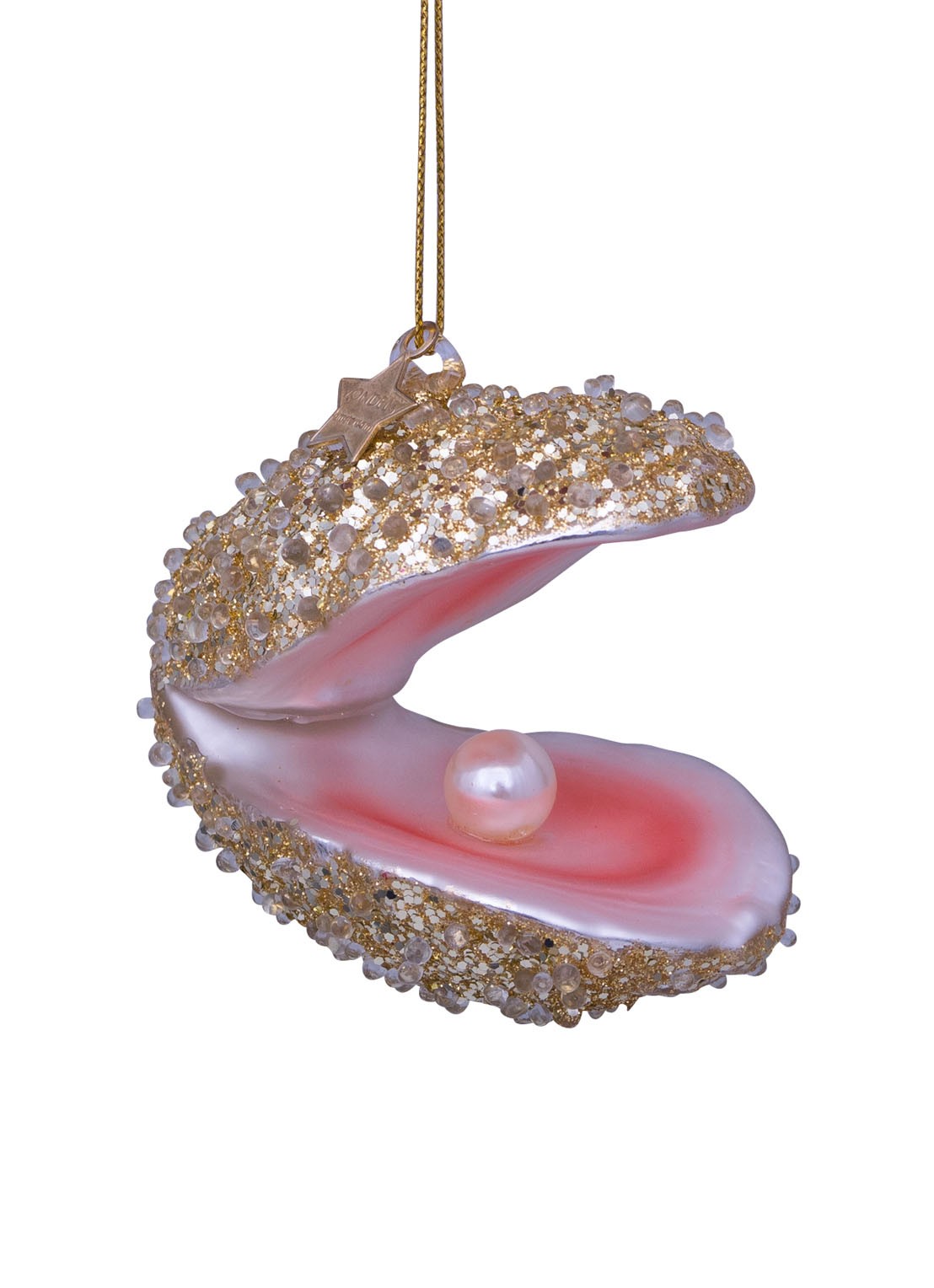 Vondels Oester kersthanger 6,5 cm - detail 5 goud