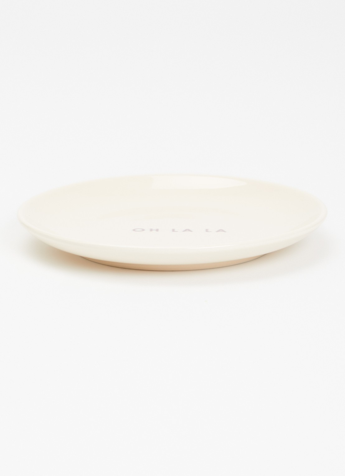Vondels Oh La La gebaksbordje 6 cm - voorkant 2 beige