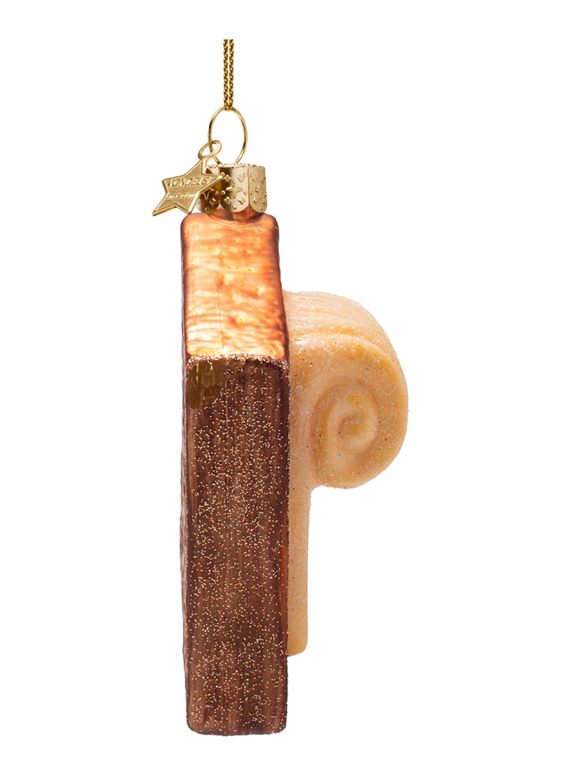 Vondels Ontbijtkoek met Boter kersthanger 9 cm - detail 3 bruin