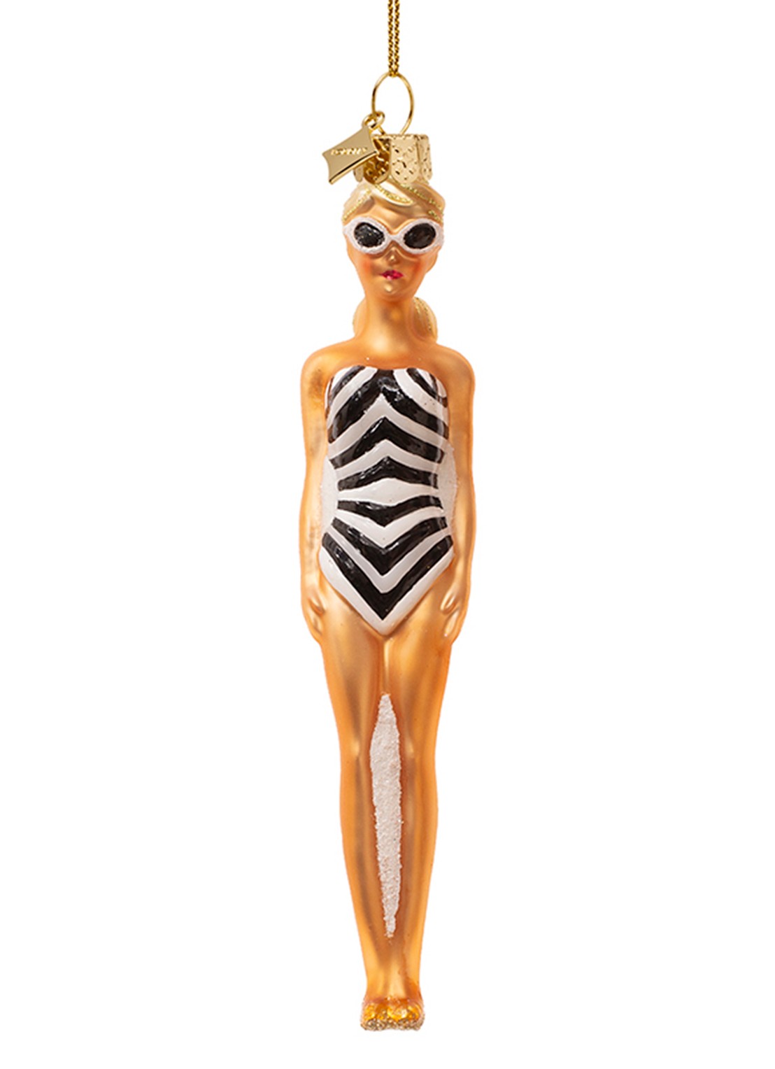Vondels Originele Barbie Pop 1959 kersthanger 14 cm - voorkant 3 multicolor