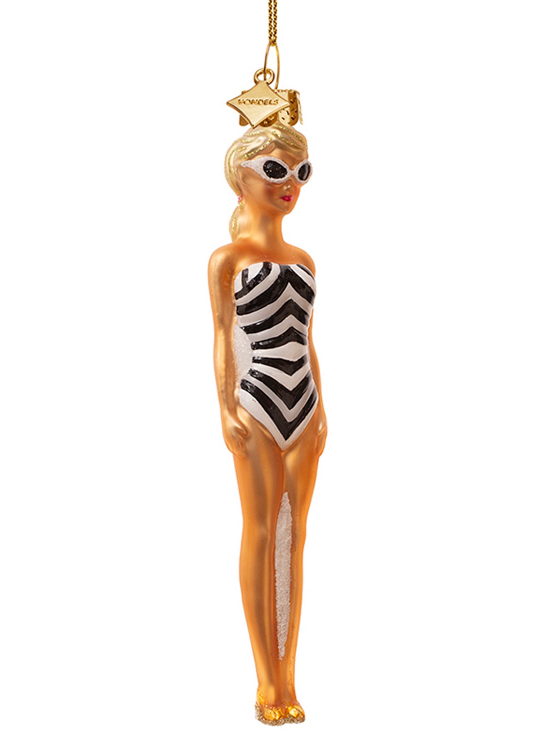 Vondels Originele Barbie Pop 1959 kersthanger 14 cm - voorkant 4 multicolor