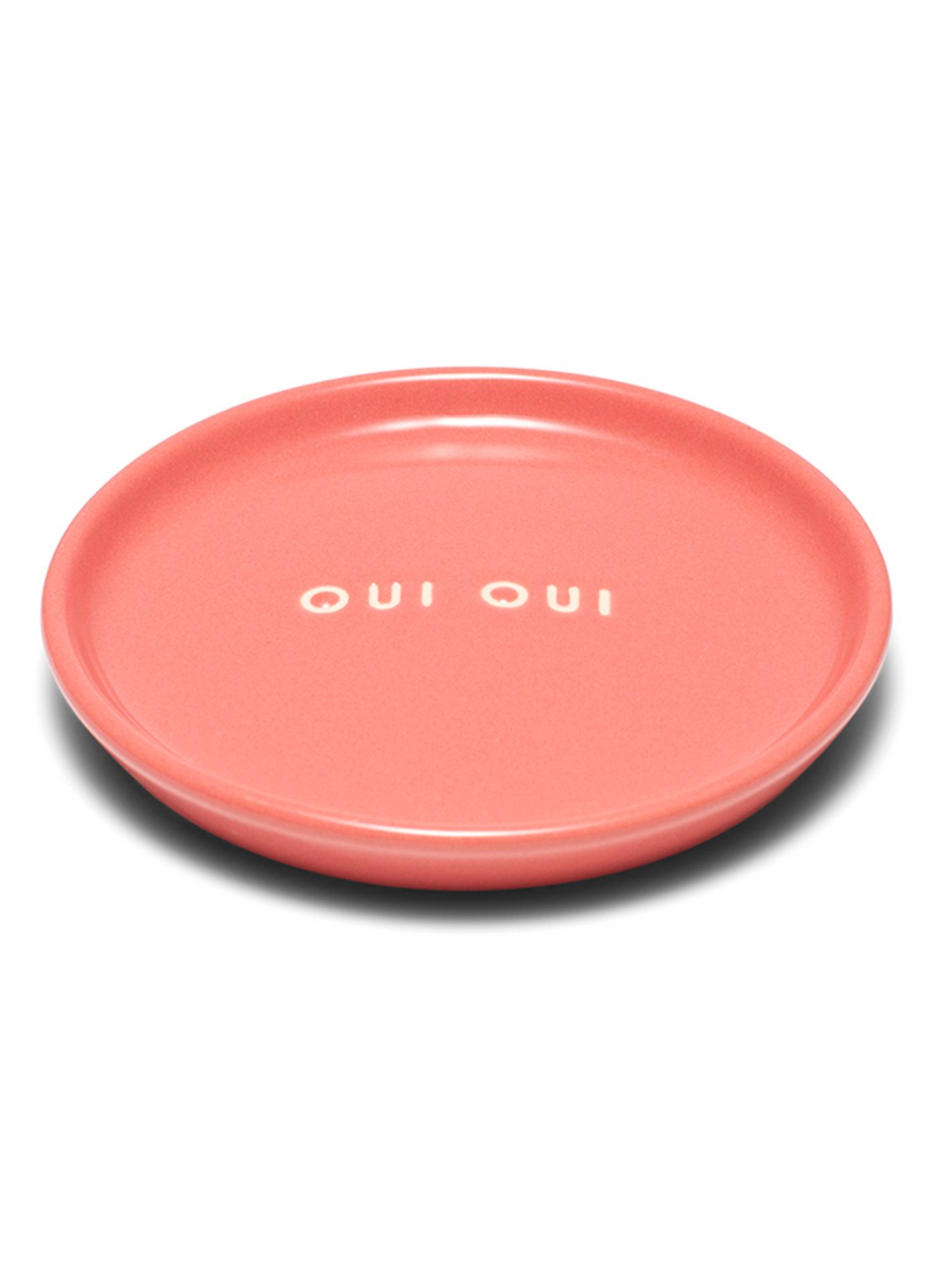 Vondels Oui Oui gebaksbordje 8,5 cm - voorkant koraal
