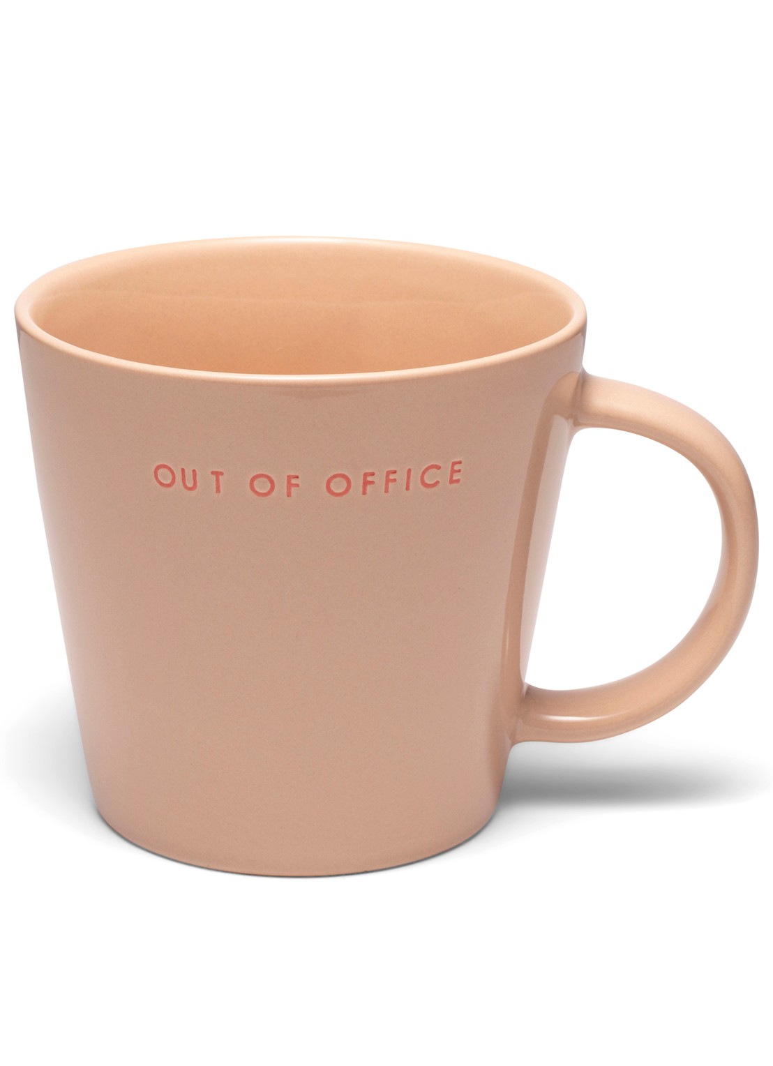 Vondels Out of Office mok 50 cl - voorkant beige