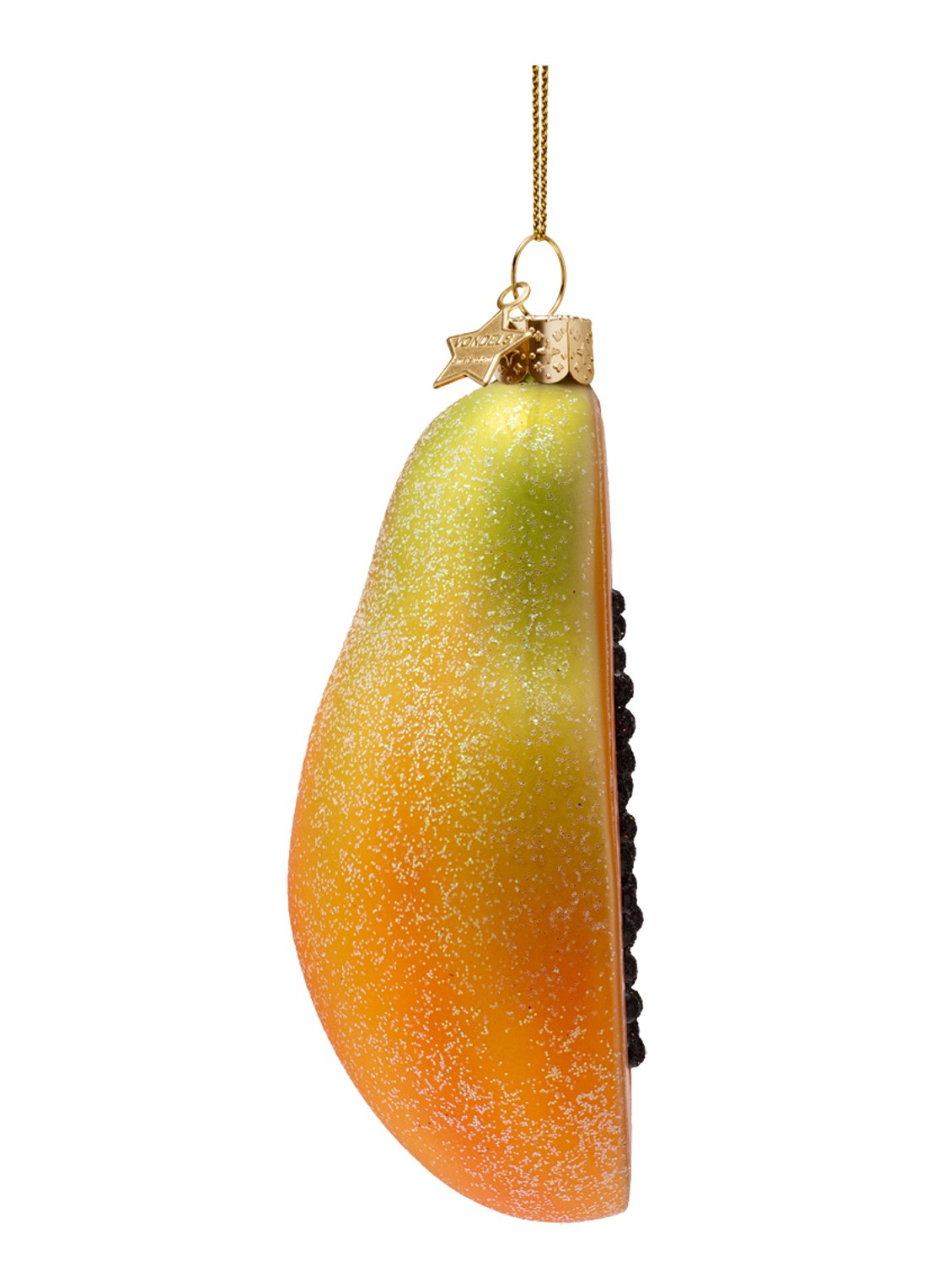 Vondels Papaya kersthanger 10,5 cm - detail 2 oranje